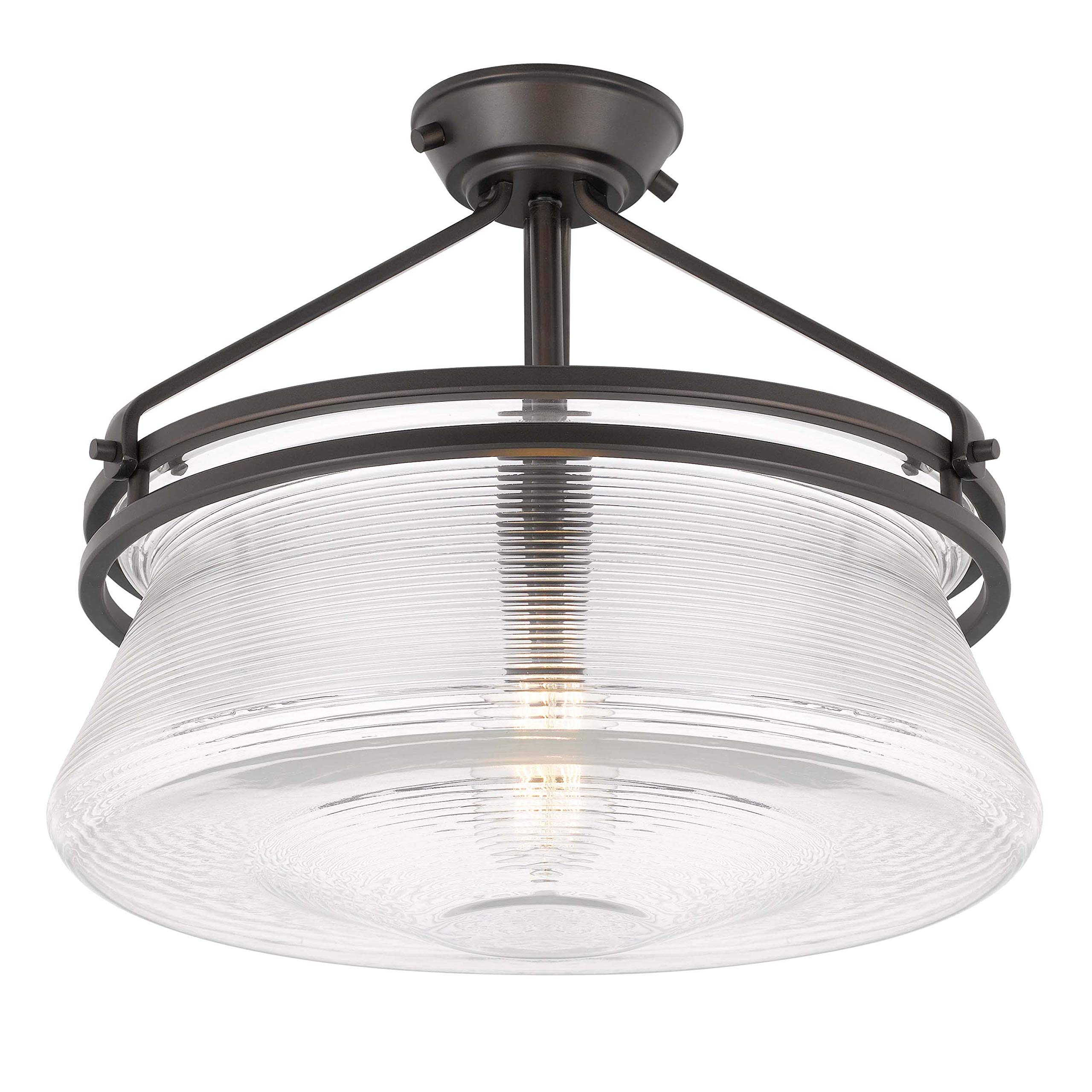Vintage Semi-Flush Mount Ceiling Light Fixture - 14