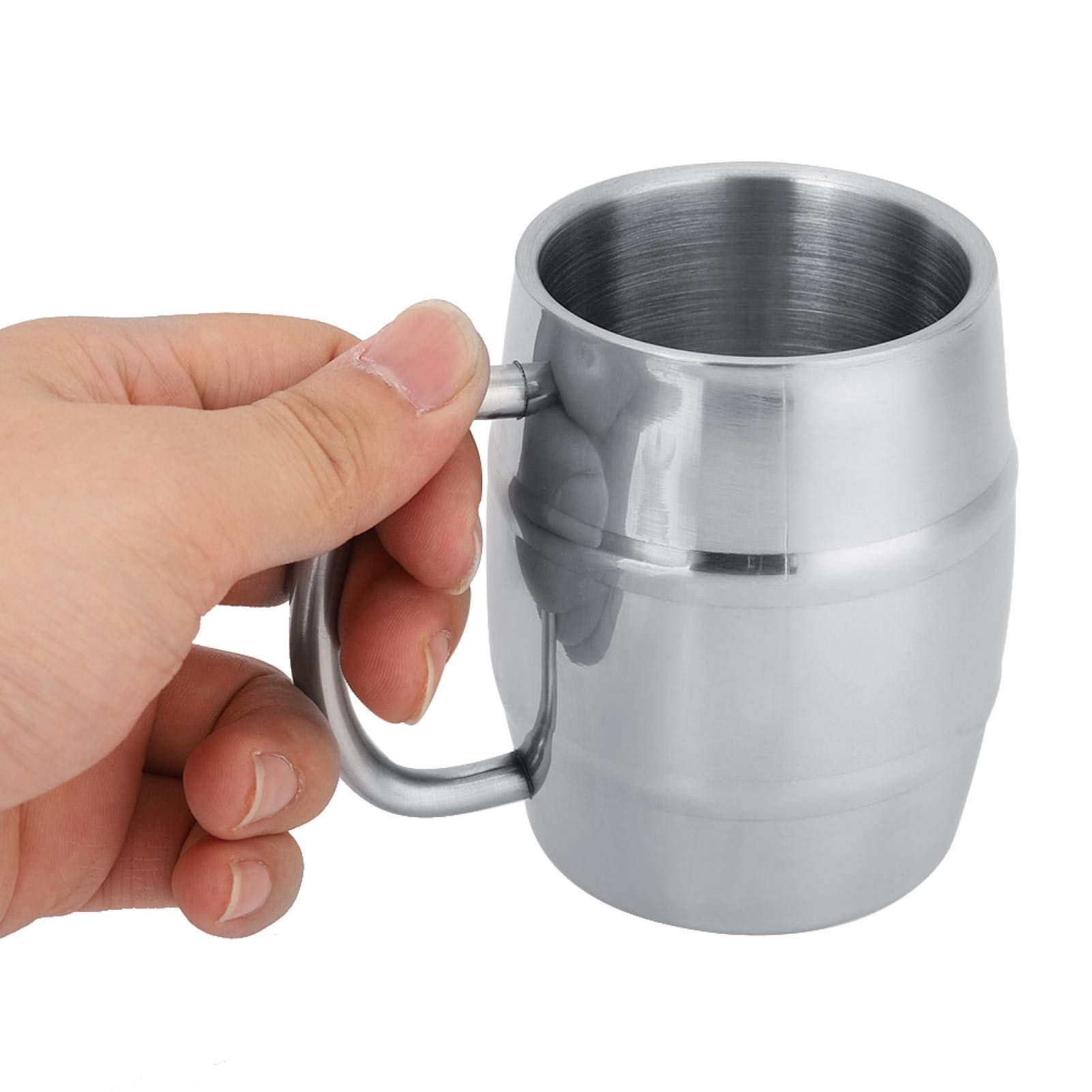 Stainless Steel Beer Mug & Coffee Cup - 300ml Insulated Beer Stein for Home, Hotel, Restaurant & Dessert Shops - Perfect for Chilled Beer, Hot Coffee & Cold Beverages