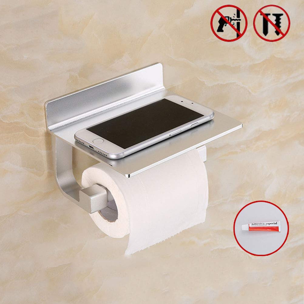 VICASKY Wall Mount Toilet Paper Holder - Bathroom Tissue Dispenser & Paper Towel Rack - Durable Stainless Steel Roll Holder for Home, Office, RV & Car Use