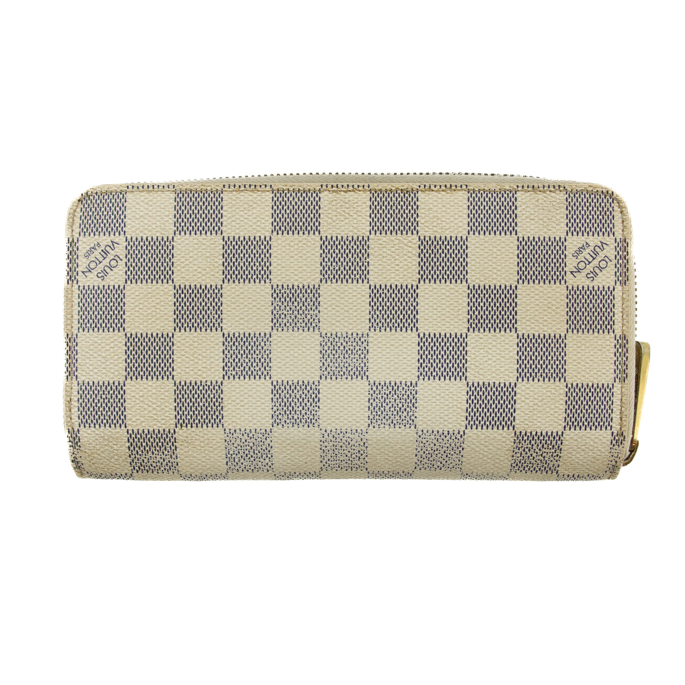 Louis Vuitton Damier Azur Zippy Organizer Wallet for Women | Genuine Leather Card Holder with Multiple Pockets | Perfect for Travel, Business & Everyday Use
