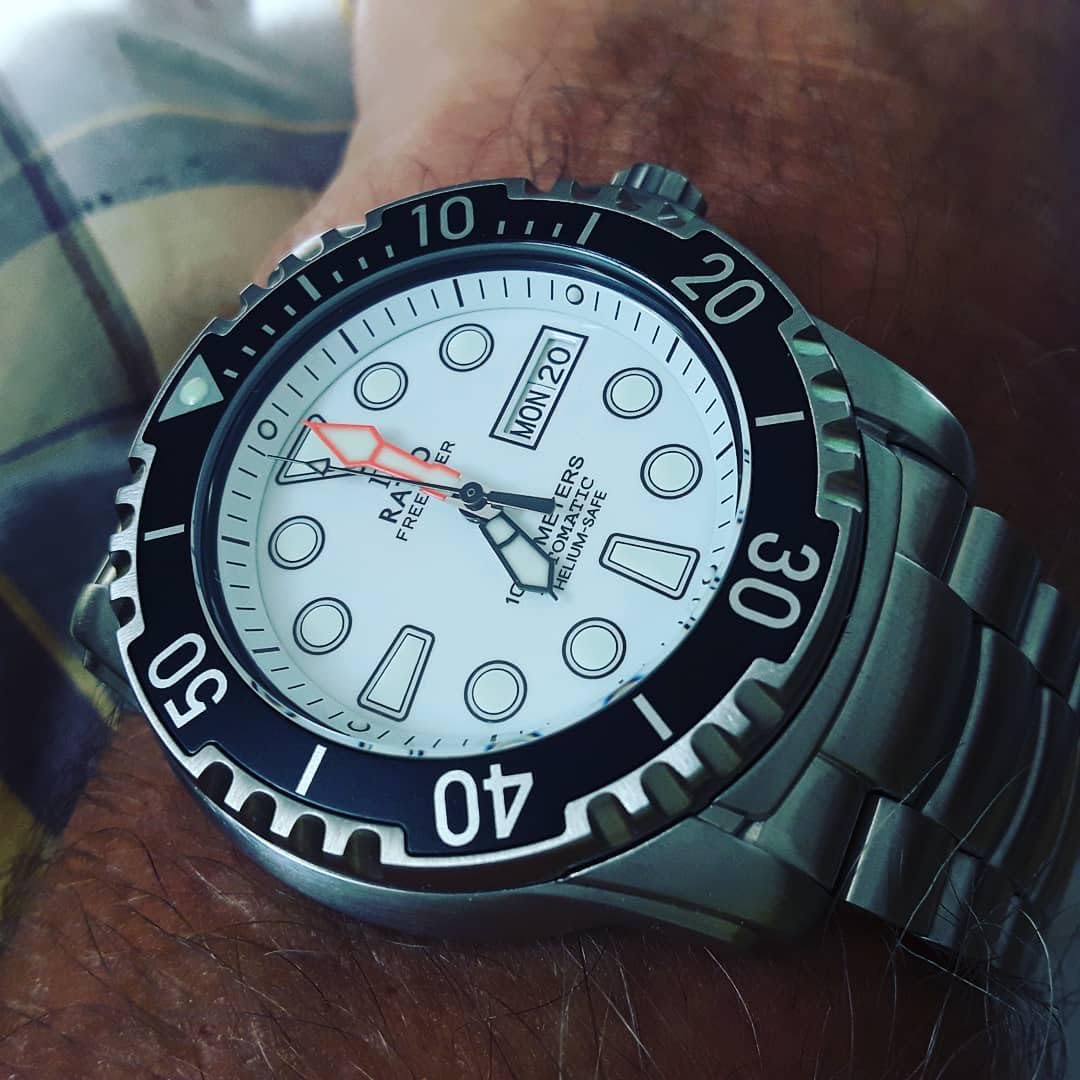 RATIO FreeDiver Helium-Safe Automatic Diving Watch for Men - 1000M Water Resistant, Sapphire Crystal, Professional Dive Watch for Scuba Diving & Deep Sea Exploration