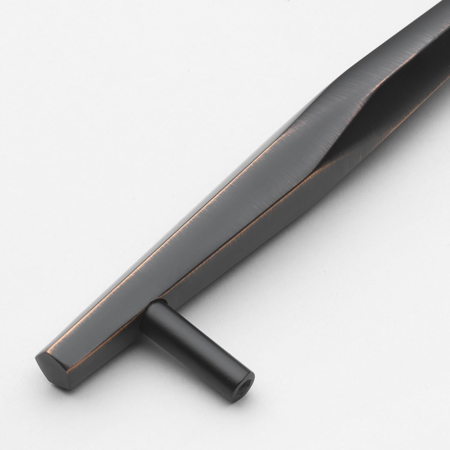 GlideRite 5 Inch (128mm) Solid Faceted Cabinet Bar Pull Handle - Oil Rubbed Bronze - 4789-128 - Perfect for Kitchen Cabinets, Bathroom Vanities & Furniture Drawers
