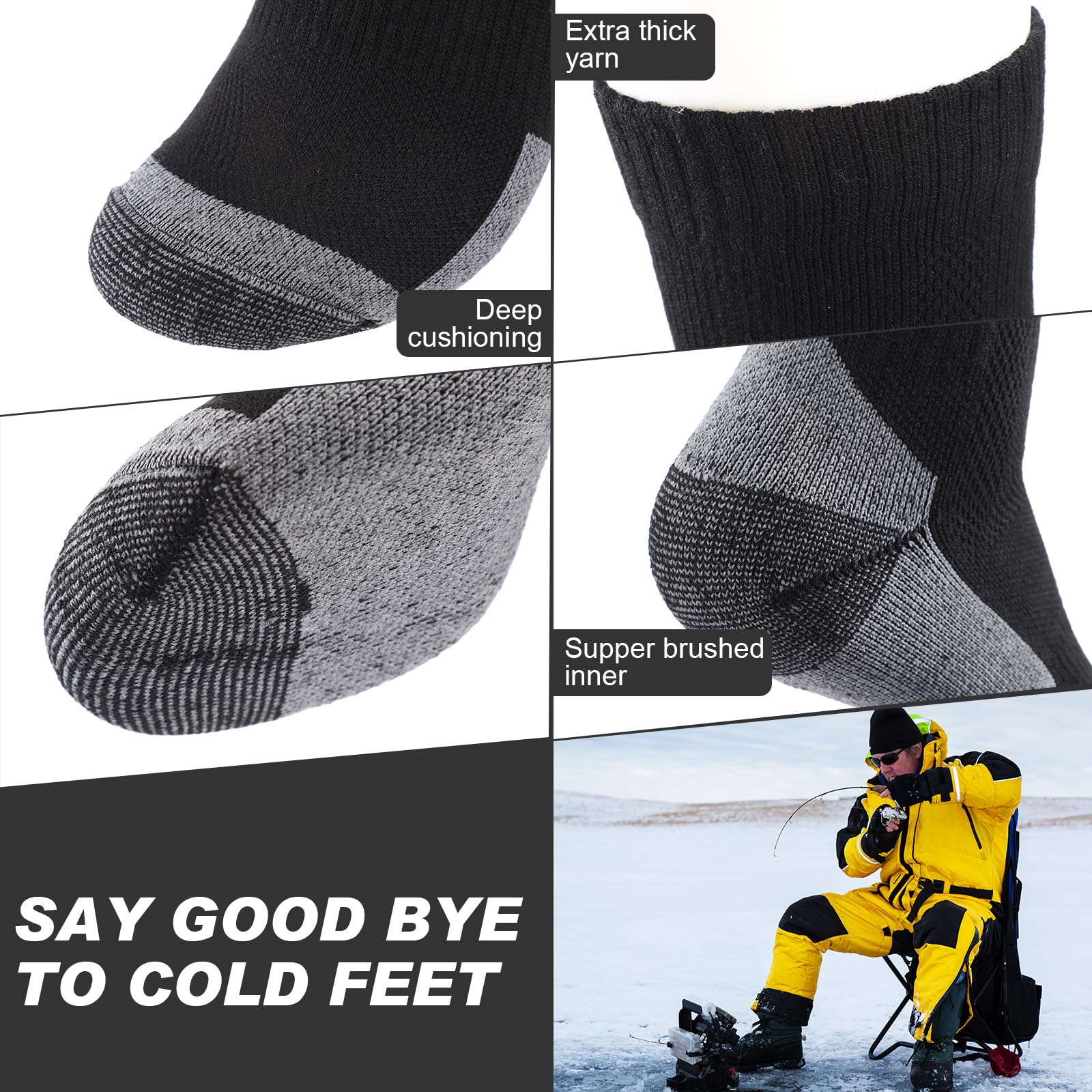 5-Piece Cycling Warm Accessories Set - Skull Cap Helmet Liner, Shoe Covers, Thermal Socks & Arm Warmers for Men & Women | Winter Bike Riding Gear for Cold Weather Cycling, Running & Outdoor Sports