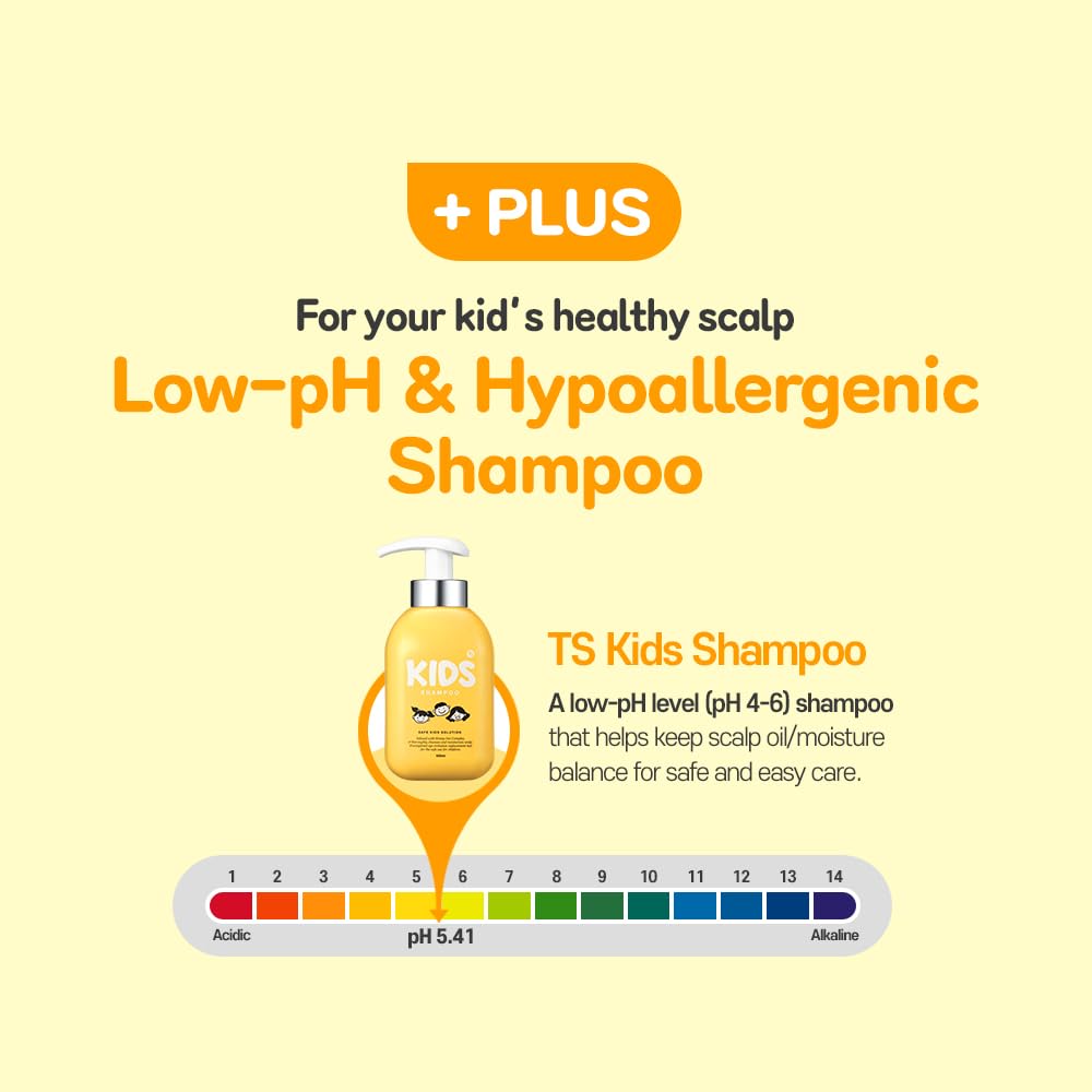 TS Kids Shampoo 400ml - Gentle & Safe Baby Shampoo for Sensitive Skin | Hypoallergenic & Tear-Free Formula | Korean Children's Hair Care | Perfect for Daily Bath Time & Newborn Care