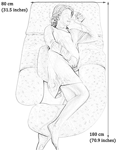 U-Shaped Pregnancy Pillow for Side Sleepers - Soft & Supportive Maternity Body Pillow for Pregnant Women | Comfortable Sleeping Aid for Third Trimester, Back Pain Relief & Postpartum Recovery