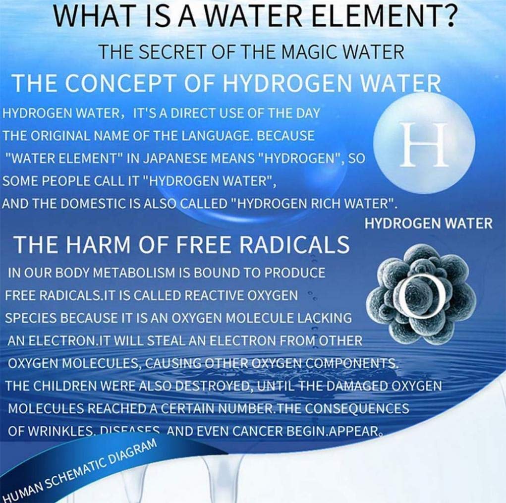 300ML Hydrogen Rich Water Bottle - Portable Brown Sports Cup for Outdoor Activities, Gym, and Travel