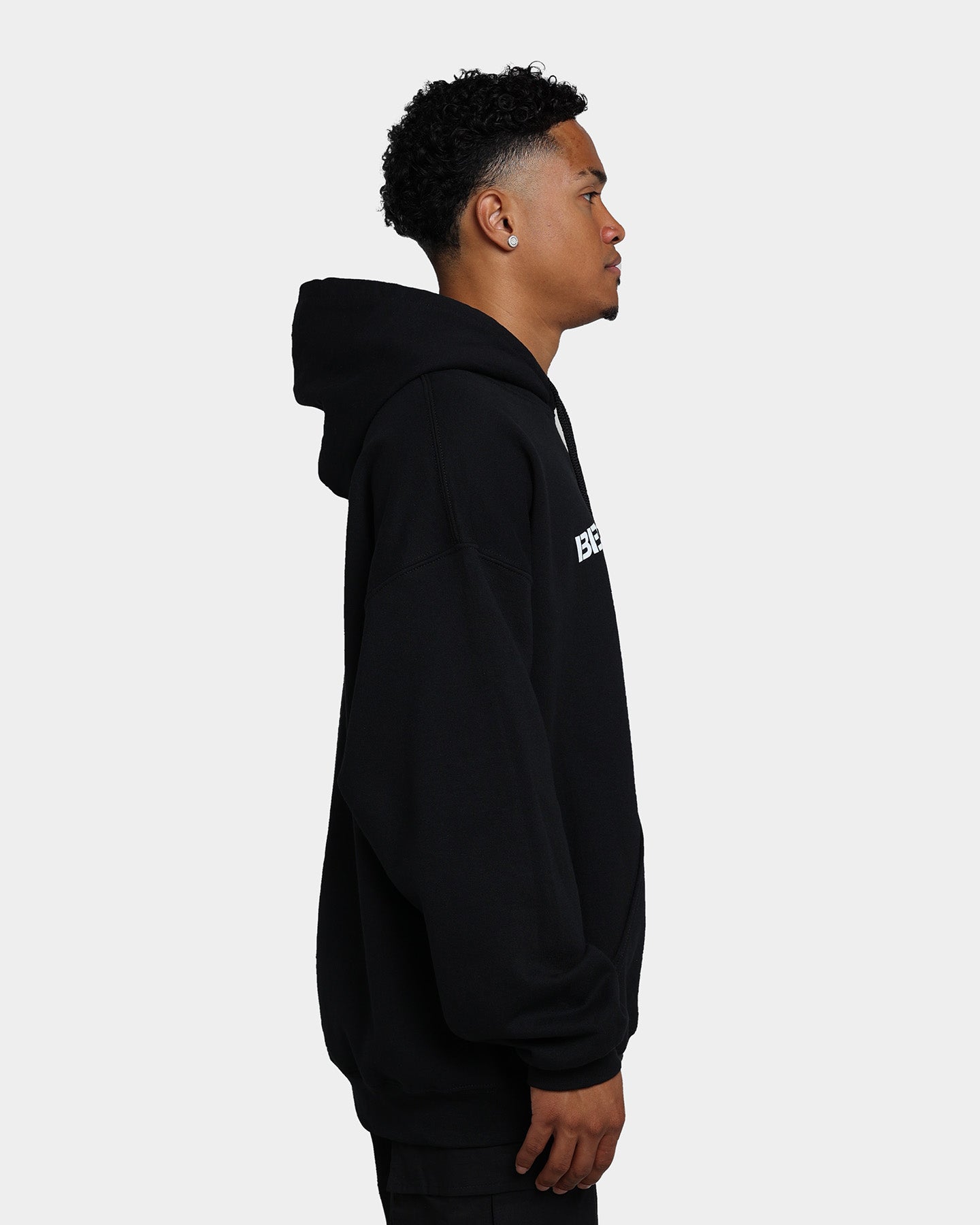 American Thrift Beverly Hills Cop Logo Hoodie Black - Vintage Movie Inspired Pullover for Casual Wear & Street Style