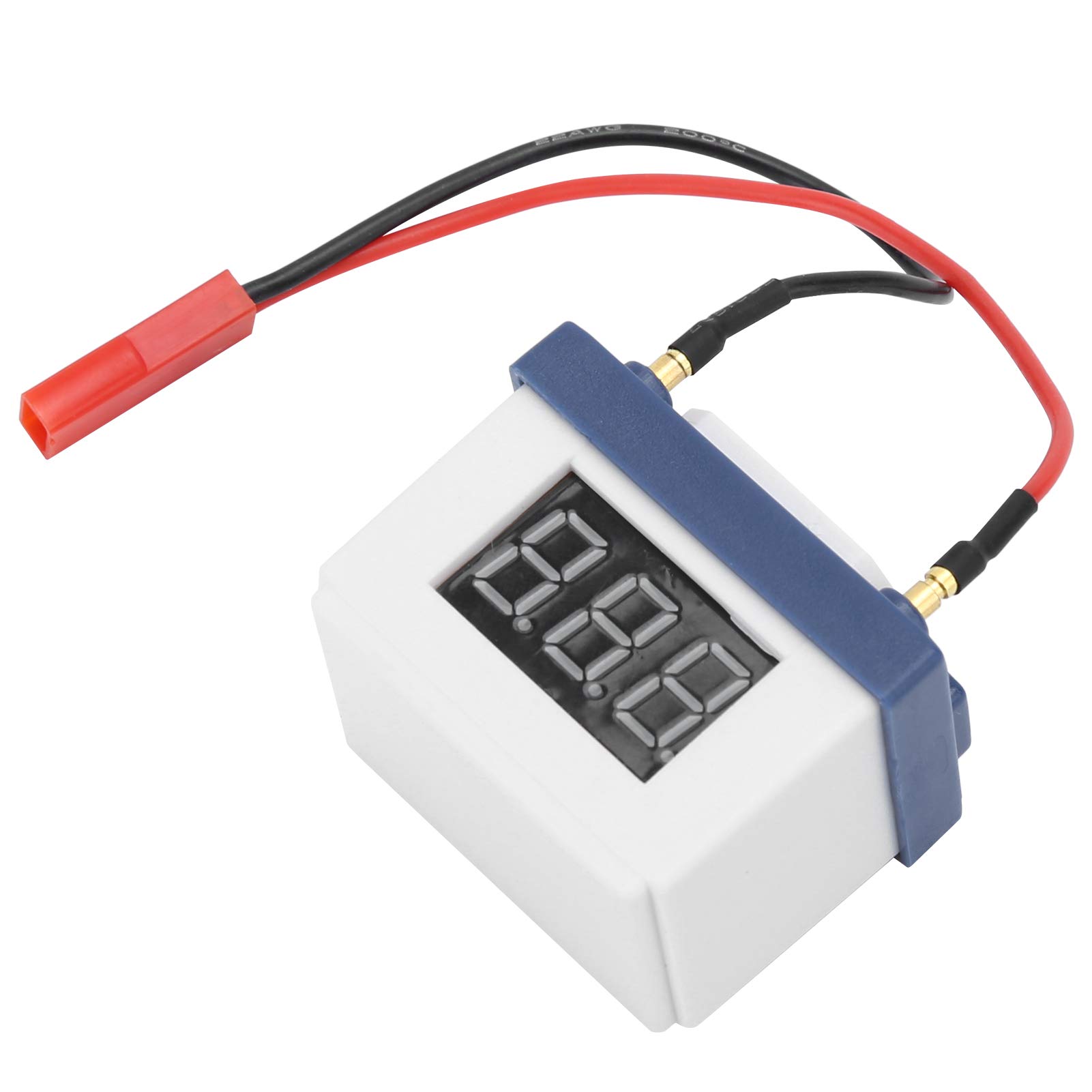 Durable Plastic RC Low Voltage Alarm for RC Cars - Battery Voltage Monitor for SCX10 & TRX4 Models (White) | Prevent Battery Damage in Off-Road Vehicles & Crawlers