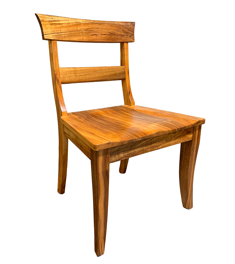 Admiralty Solid Koa Wood Chair - Handcrafted Wooden Dining Chair with Comfortable Seat - Perfect for Dining Room, Kitchen, and Home Decor