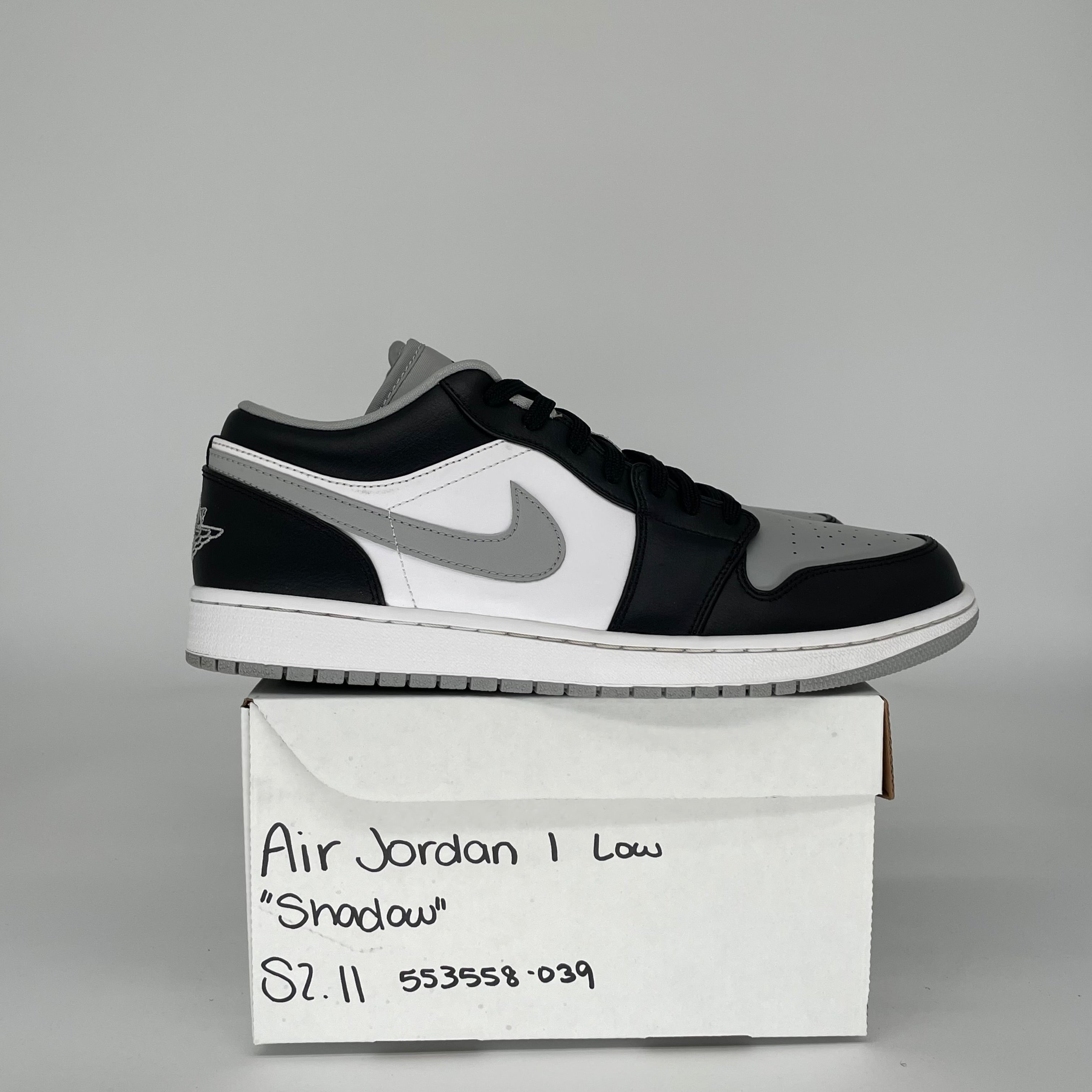 Original Air Jordan 1 Low Shadow Toe Men's Sneakers - Size 11 (553558-052) | Basketball Shoes & Casual Streetwear for Everyday Style