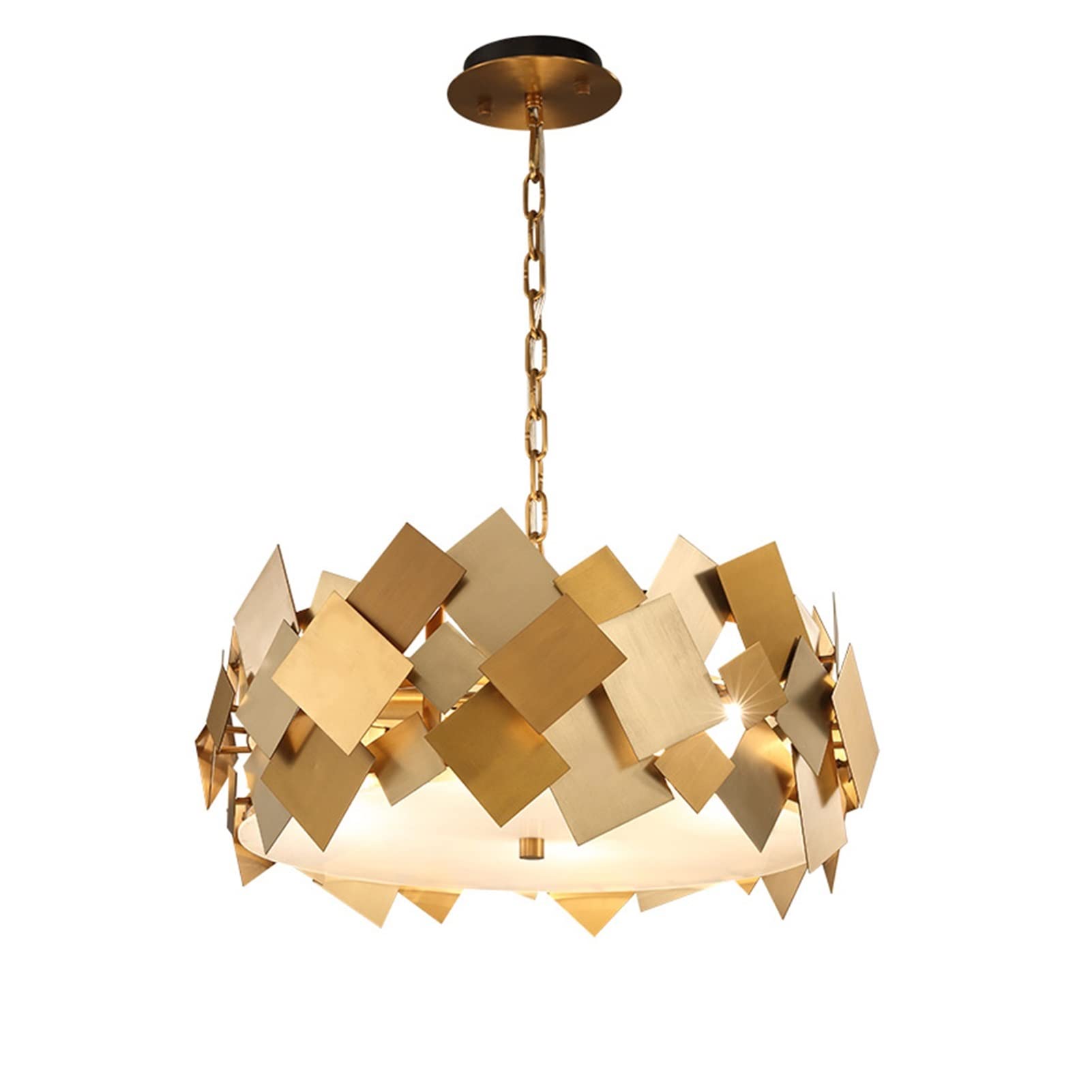 Modern Luxury LED Chandelier - 53x22cm Gold Pendant Light for Living Room & Bedroom - Energy Efficient Crystal Ceiling Lighting Fixture for Dining Room, Hallway, and Home Decor