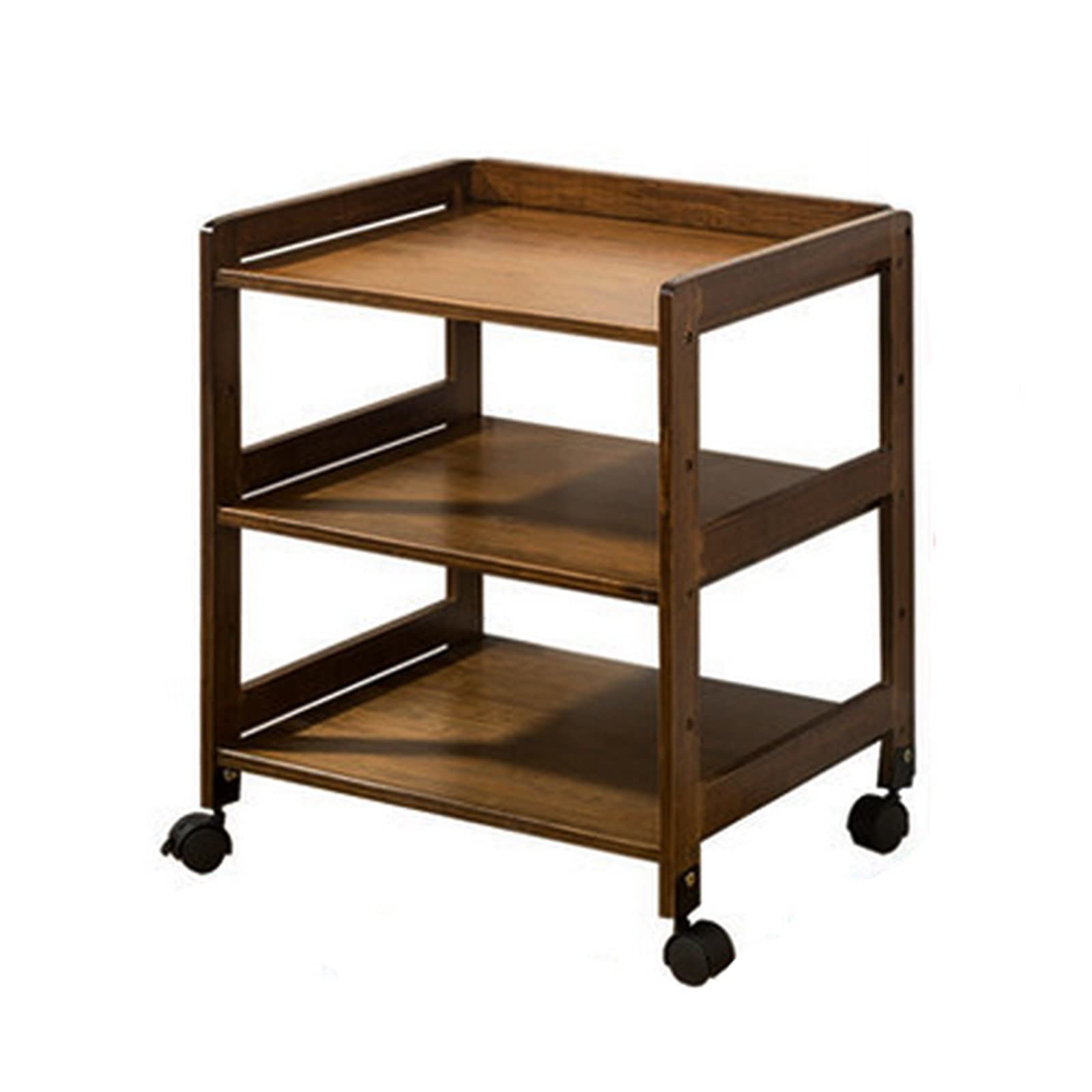 Adjustable 3-Tier Printer Stand for Office & Home - 40cm Wooden Printer Storage Rack with Mobile Wheels, Floor-to-Ceiling Design - Perfect for Laser/Inkjet Printers, Scanners & Office Supplies Organization (Color: 3 Layers-40cm) - Ideal for Home Offices, Small Businesses & Workspace Organization