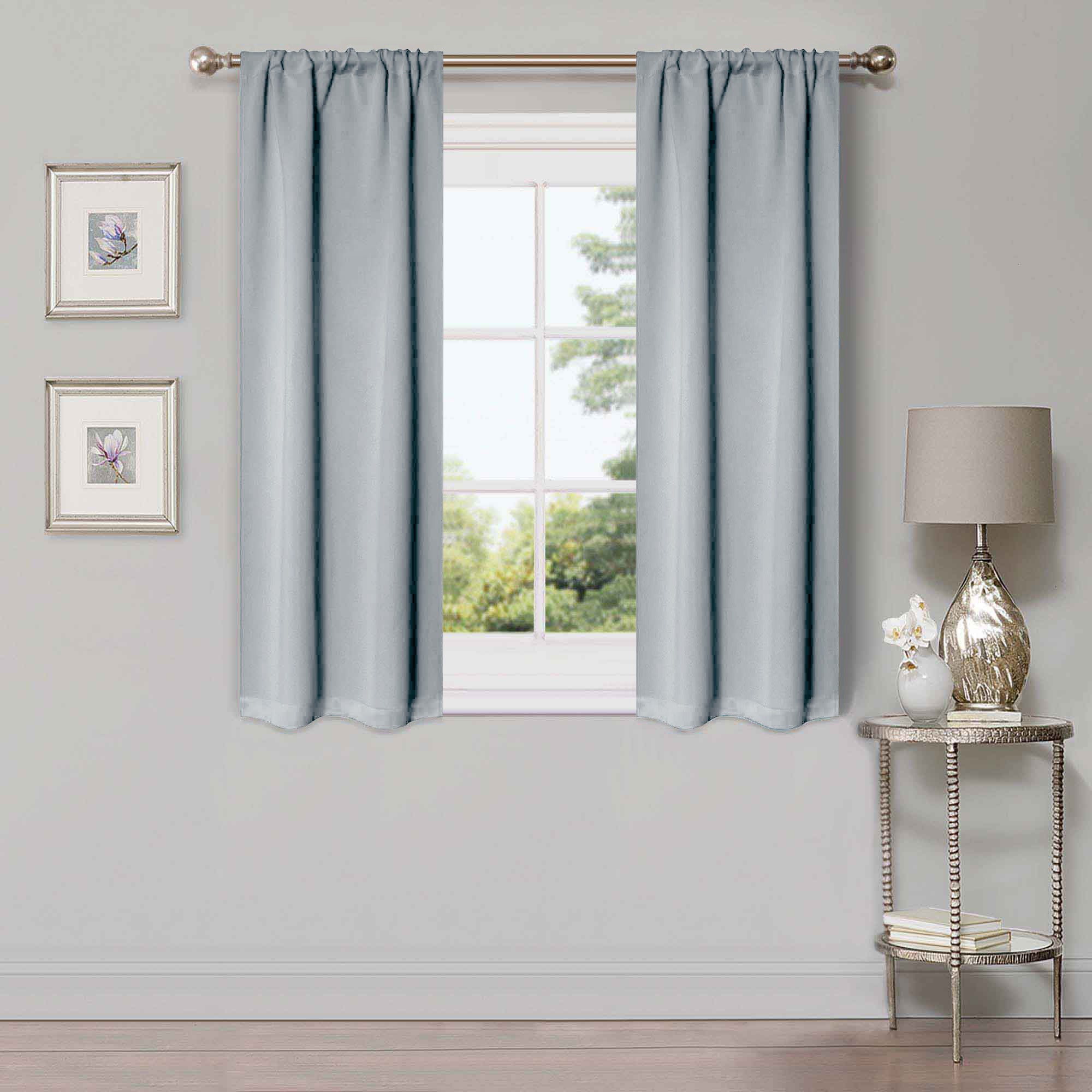 Machine Washable Blackout Curtains Set of 2 - Solid Color Room Darkening Window Drapes for Bedroom, Living Room & Nursery - Noise Reducing & Energy Efficient