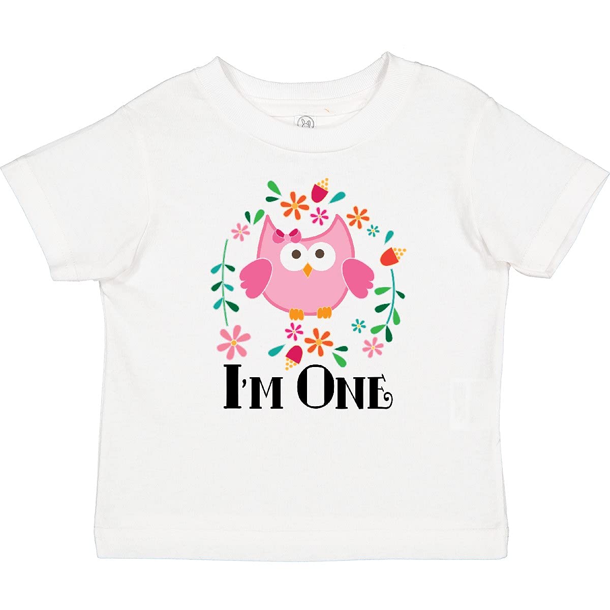 1st Birthday Owl Baby Girl T-Shirt - Cute 1 Year Old Outfit for Birthday Party & Photo Shoots | Inktastic
