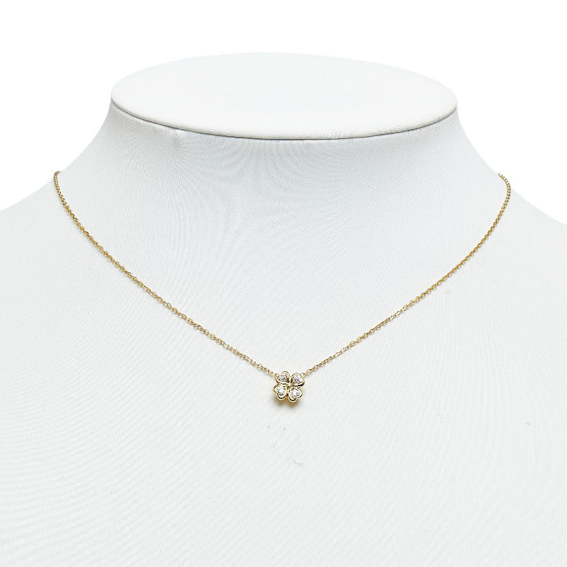 18K Gold Diamond Clover Pendant Necklace for Women - Elegant Four Leaf Clover Jewelry Gift for Birthday, Anniversary & Valentine's Day - Perfect for Everyday Wear & Special Occasions