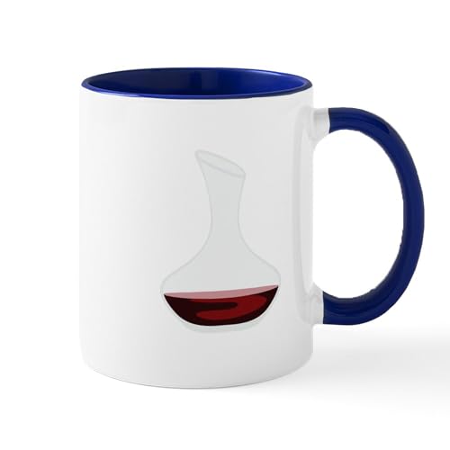White/Navy Inside - Wine Decanter Mugs