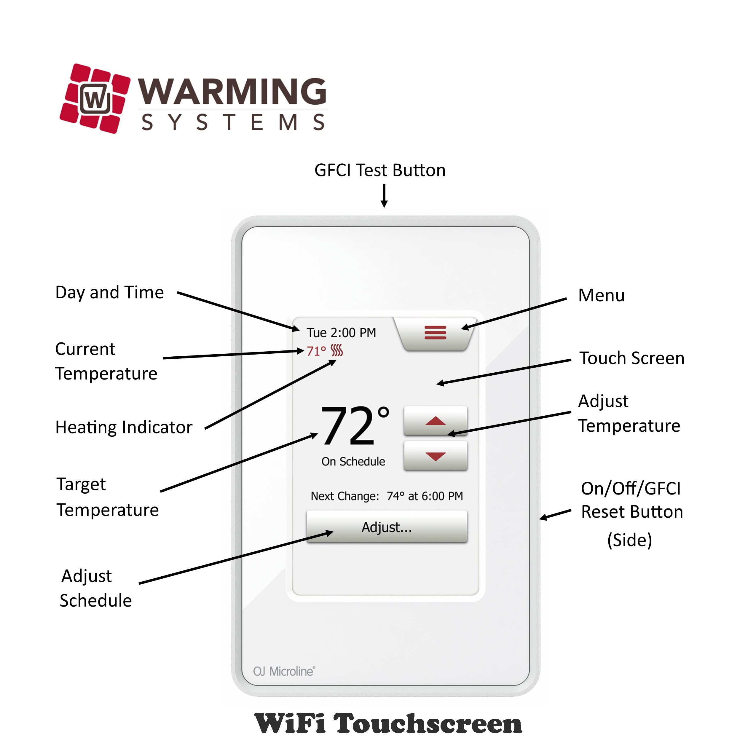 80 Sqft Electric Radiant Floor Heating Mat - 120V WiFi Programmable Thermostat with Touch Screen & Floor Sensor | Warm Tile Floors for Bathroom, Kitchen & Basement | Easy Installation Monitoring System