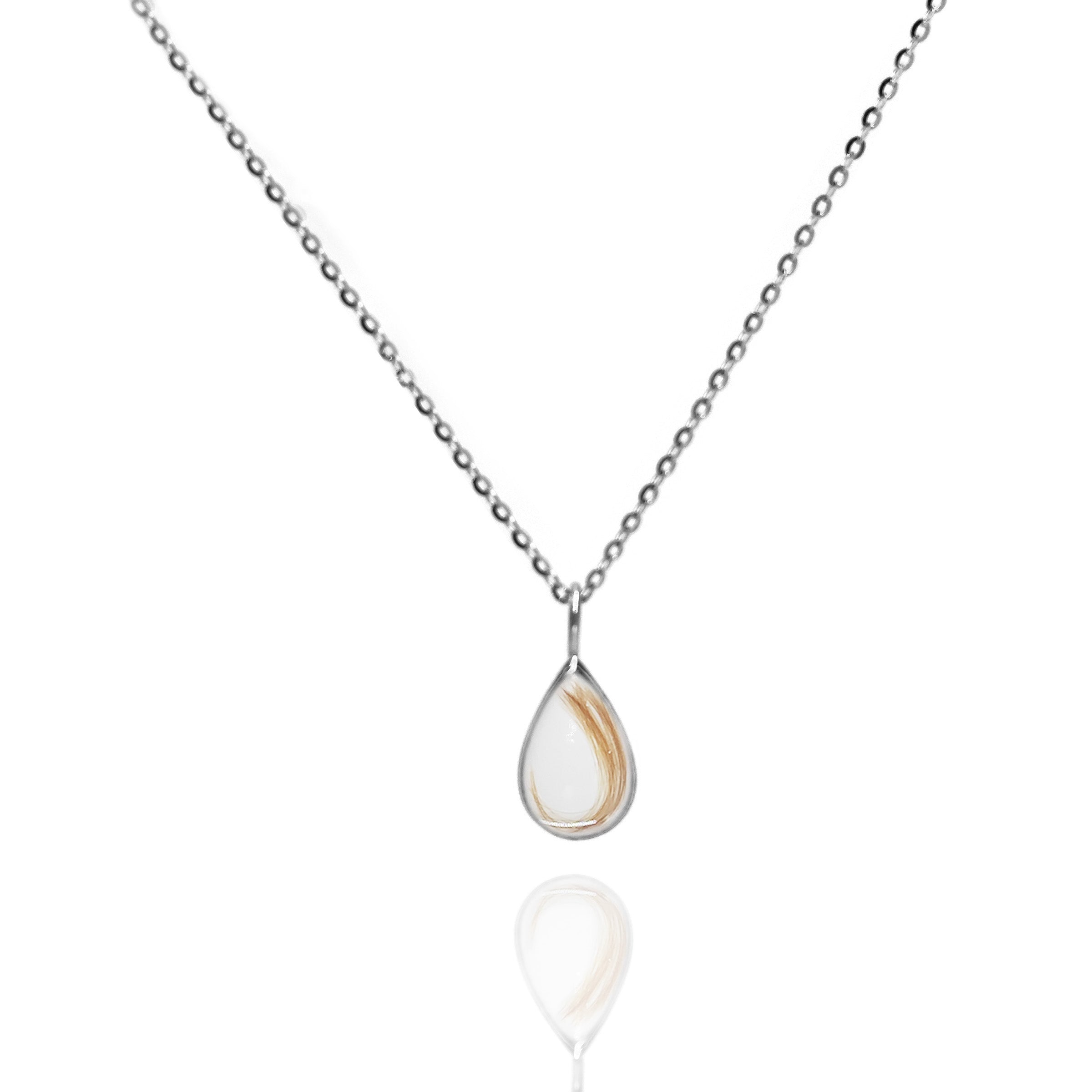 Milky Drop Breastmilk & Baby Hair Keepsake Necklace - Personalized Memorial Jewelry for Moms, Perfect for Cherishing Precious Memories of Motherhood and Baby's First Years