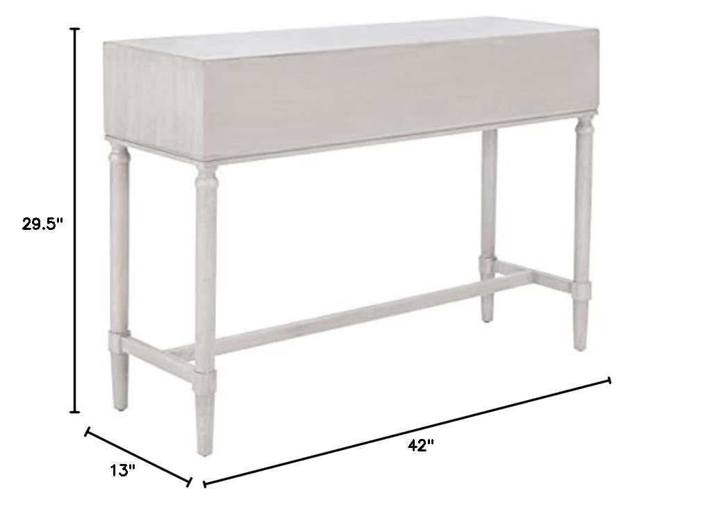 Safavieh Aliyah Greige 4-Drawer Console Table - Modern Entryway Furniture for Hallway, Living Room & Bedroom Storage