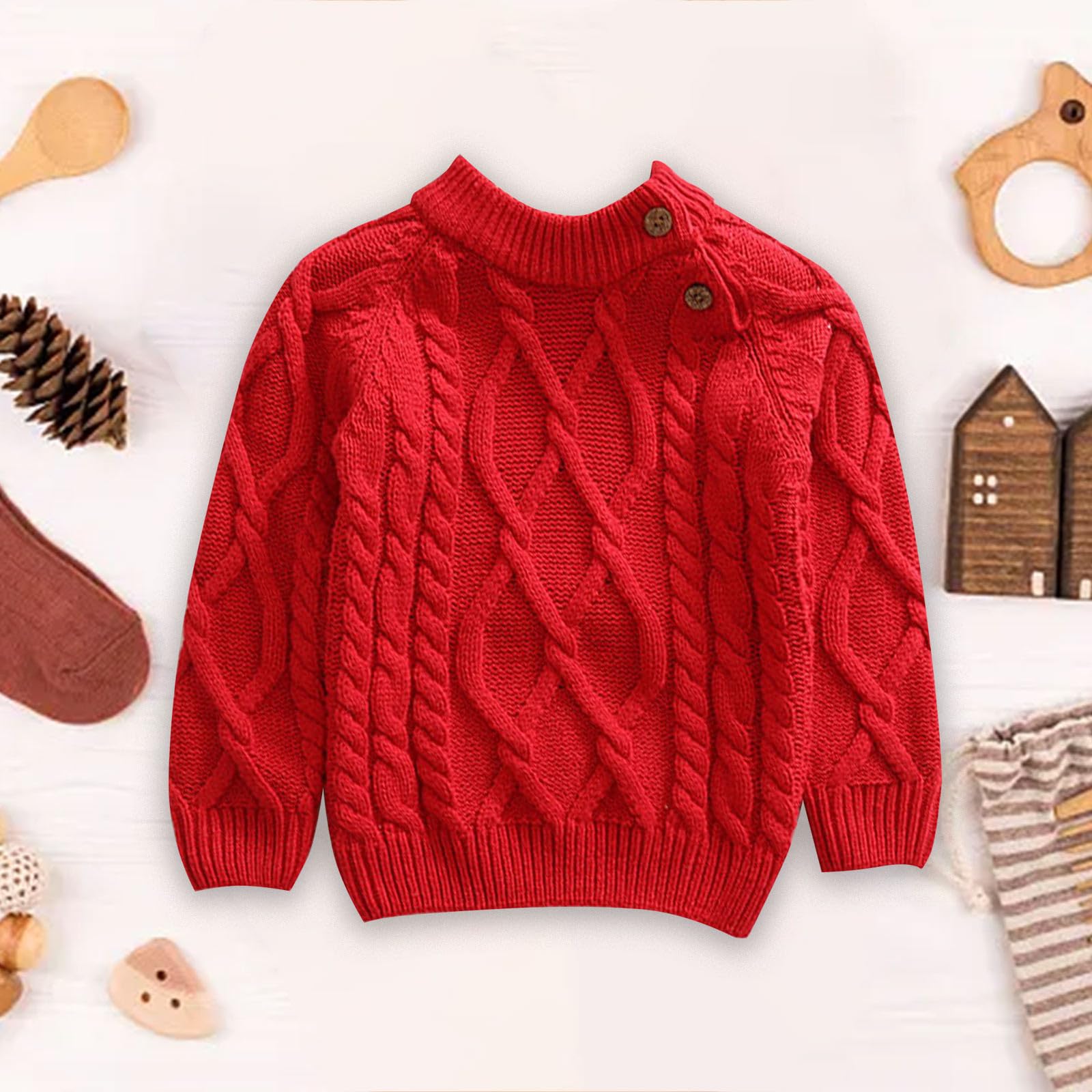 Halloween Pumpkin Baby Sweater - Warm Knitted Pullover Crewneck for Boys & Girls | Fall & Winter Cozy Outfit | Perfect for Halloween, Thanksgiving & Christmas Outfits