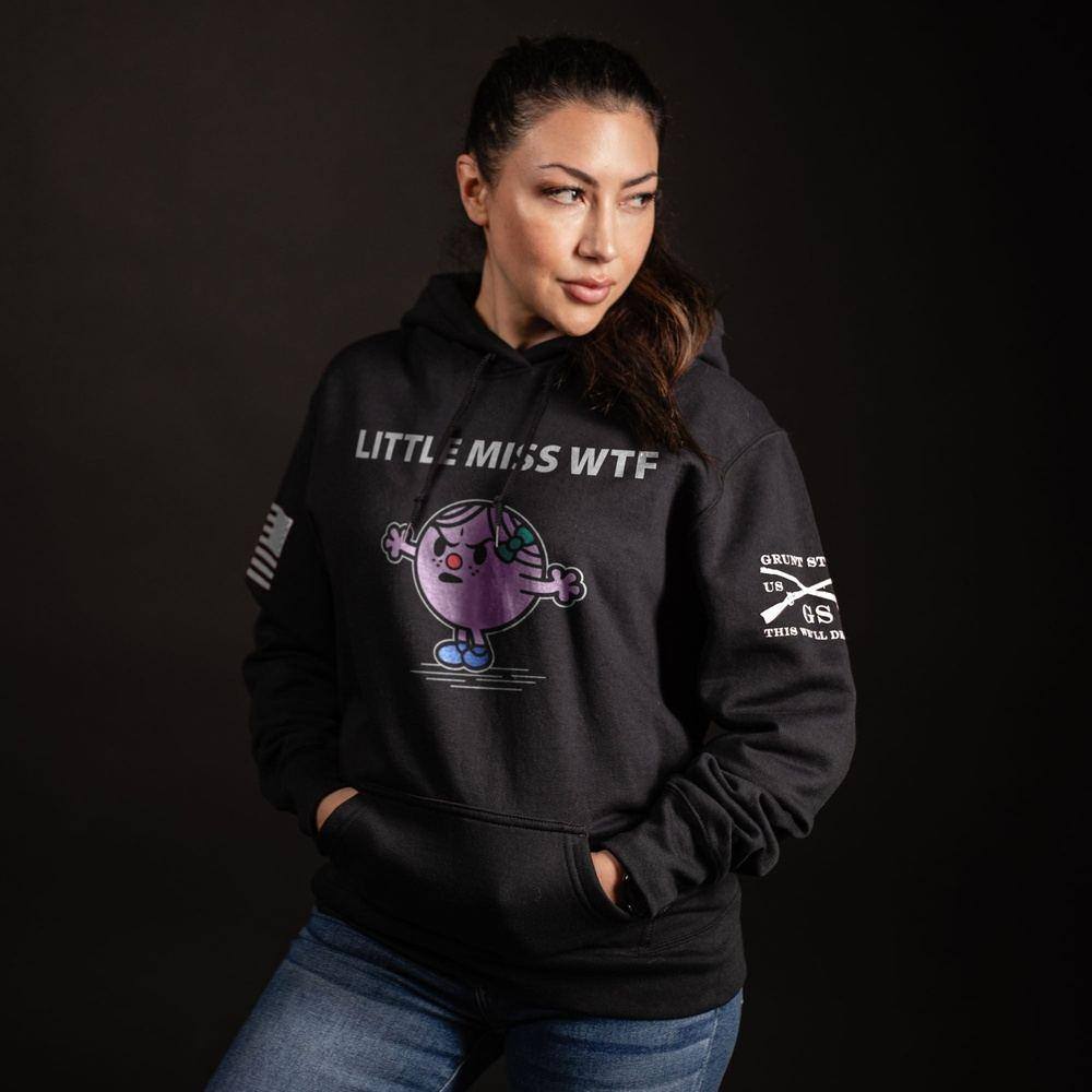Women's W.T.F. Hoodie - Black Pullover Sweatshirt | Casual Streetwear for Everyday Wear & Gym