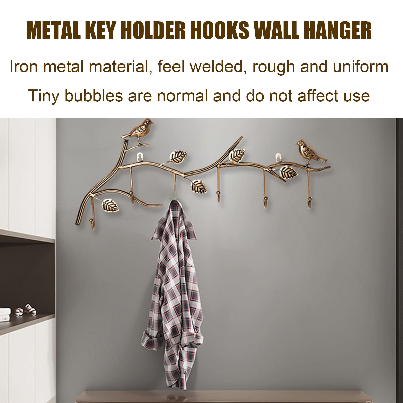 Wall Mounted Entryway Key Holder & Coat Hook Rail - Modern Decorative Bathroom Towel Rack, Garment Storage Organizer for Hats, Scarves & Clothing - Perfect for Hallway, Bedroom & Kitchen Organization