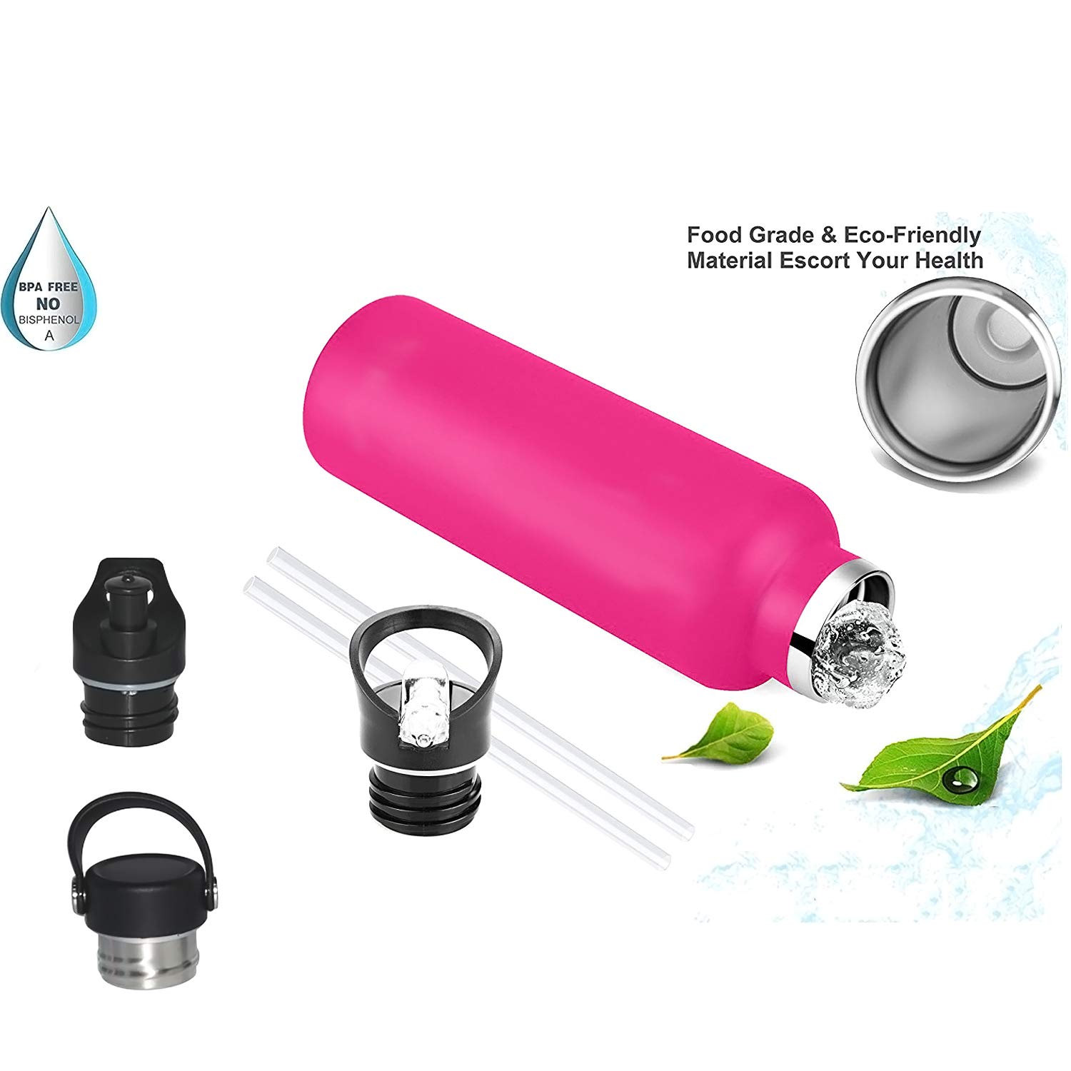 Ezprogear 34 oz Stainless Steel Water Bottle - Double Wall Vacuum Insulated, Leak Proof, BPA Free - Sapphire Blue - Perfect for Gym, Hiking, Travel & Outdoor Activities