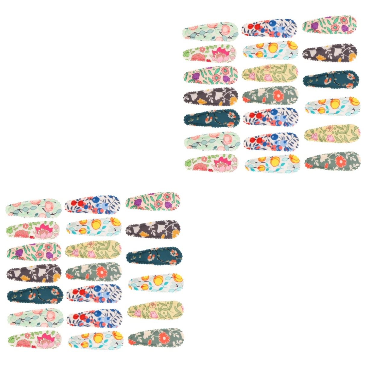Beaupretty 40 Pcs Floral Fabric Hair Clips for Women & Girls - Cute Snap Barrettes for Toddlers 4-6 Years | Perfect for School, Parties, Weddings & Everyday Hair Accessories