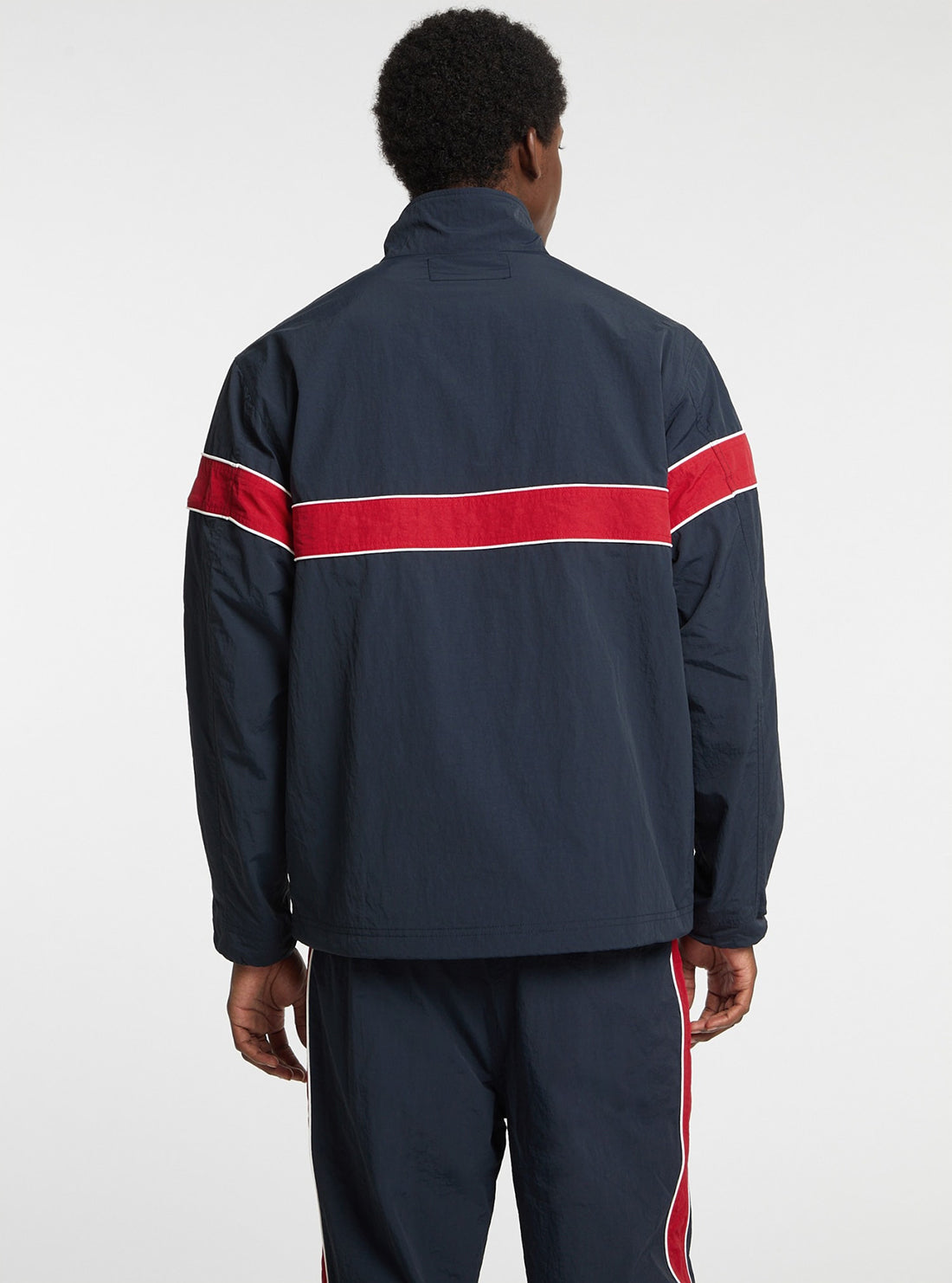 Guess Women's Navy Blue Windbreaker Jacket - Lightweight Water-Resistant Outerwear for Hiking, Travel & Casual Wear