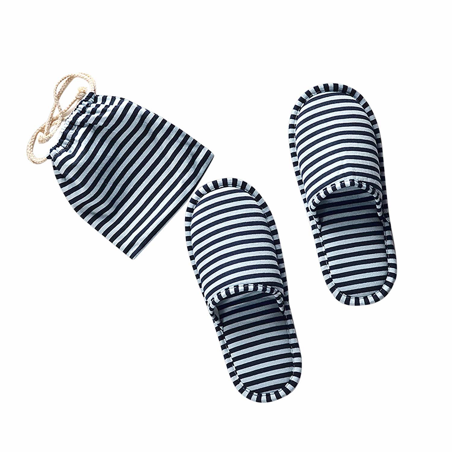 Foldable Anti-Slip Cotton Slippers for Travel & Spa - Reusable Hotel Slippers for Indoor Use - Perfect for Hotels, Home, and Relaxation