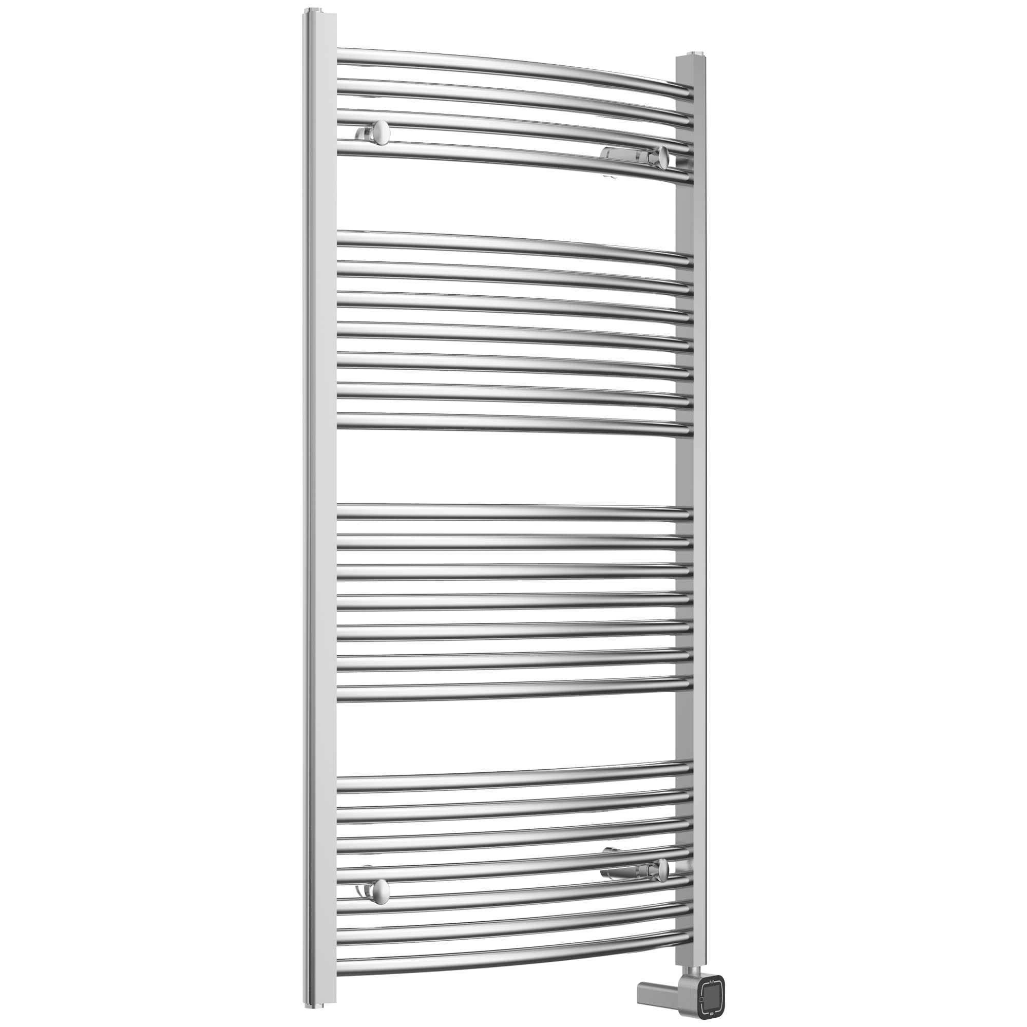 HEATGENE Smart Towel Warmer with Timer & Temperature Control - Large Electric Heated Towel Rack with Alexa & Google Home Compatibility - Bathroom Luxury Essentials for Spa, Hotel & Home Use (Chrome)
