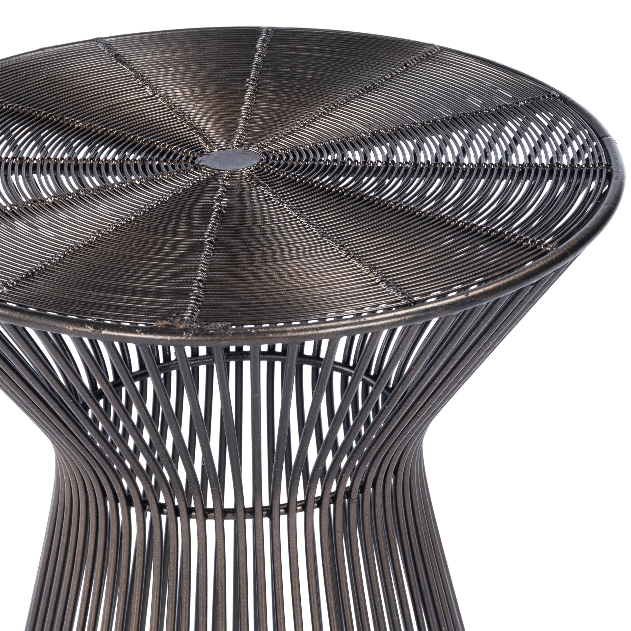 Black Iron Frame Accent Table by Butler Specialty Metalworks - Modern Side Table for Living Room, Bedroom & Office Decor
