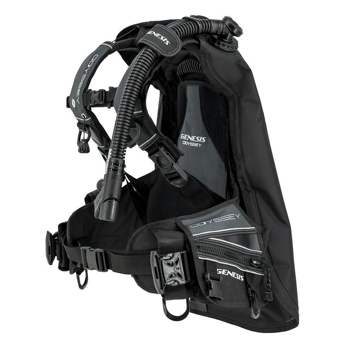 Genesis Odyssey Weight Integrated Back Inflation Aircell BCD - Scuba Diving Gear for Comfort & Buoyancy Control - Perfect for Recreational & Professional Divers