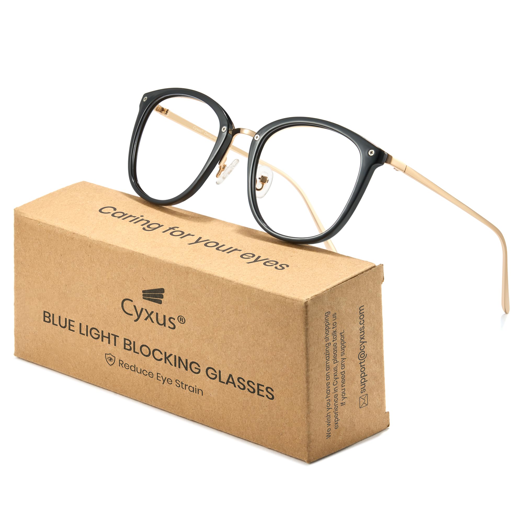 Cyxus Blue Light Blocking Glasses for Women - Stylish Computer Glasses for Office Work, Reading & Screen Time - Reduce Eye Strain & Prevent Migraine - Perfect for Working, Studying & Digital Device Use