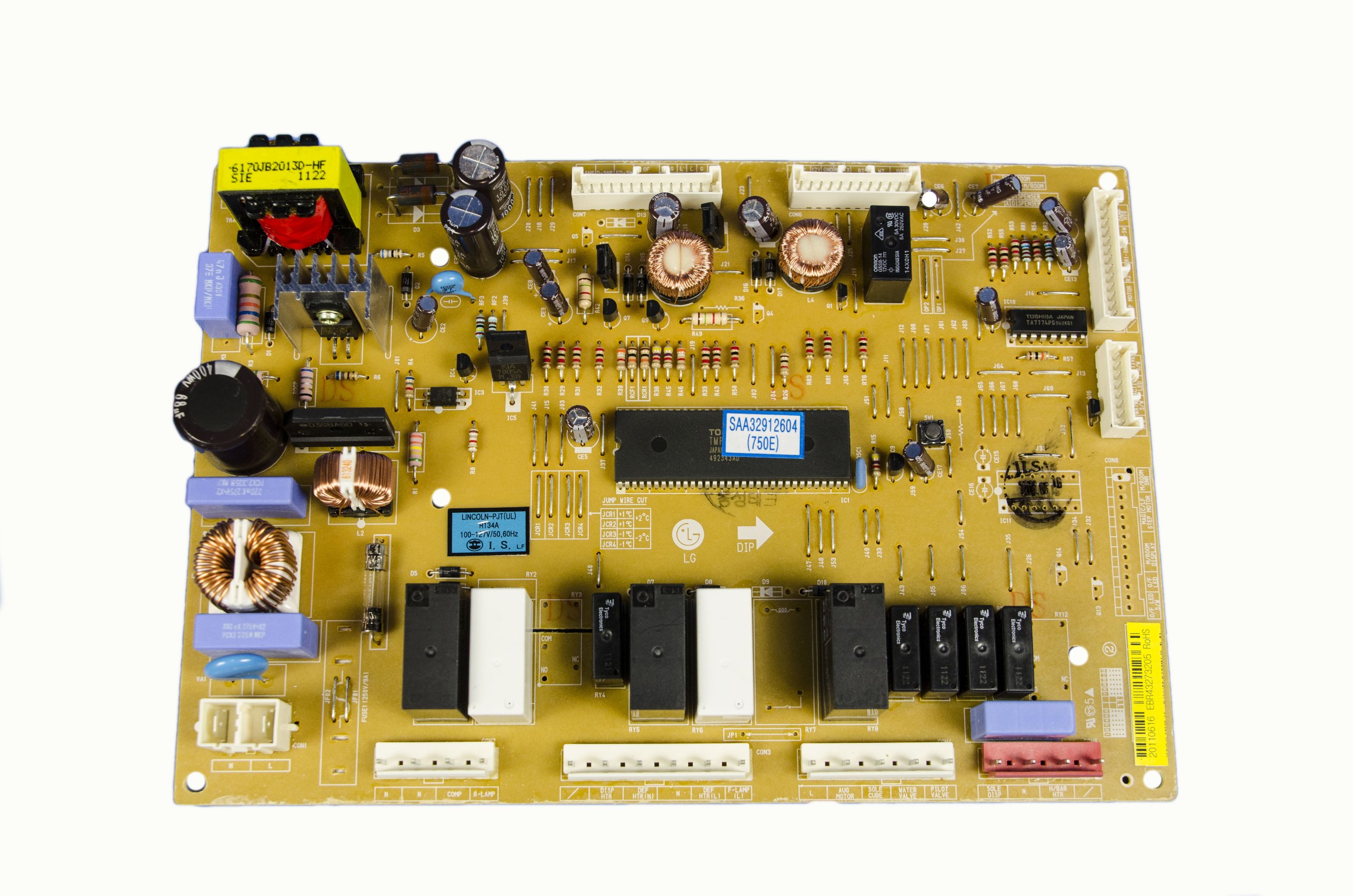 LG EBR43273205 Refrigerator Main PCB Assembly Replacement Part - Compatible with LG Refrigerators for Smooth Cooling Performance | Home Appliance Repair & Maintenance