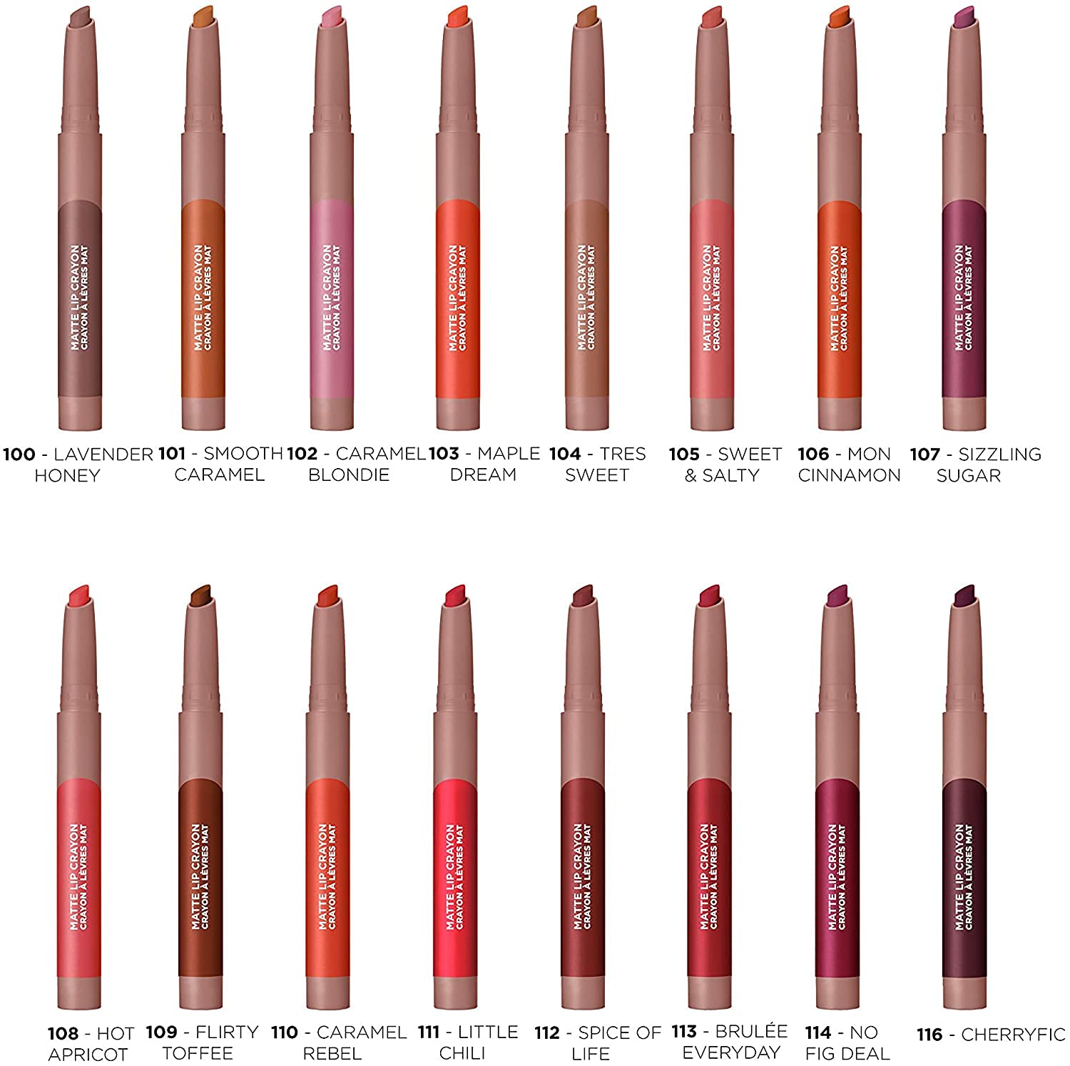 L'Oréal Paris Matte Lip Crayon - 104 Smart Cookie Nude Lipstick | Long-Lasting, Moisturizing Matte Finish | Perfect for Everyday Wear & Special Occasions