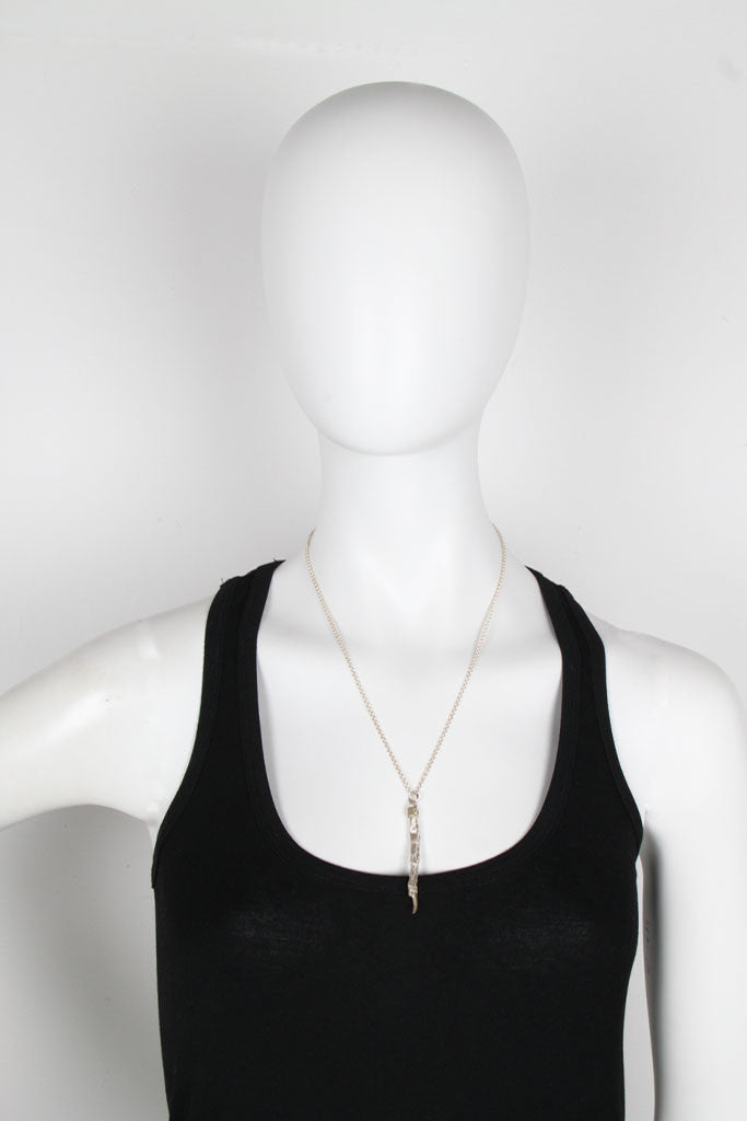 Pukeho Claw Pendant Necklace for Women - Large Silver Statement Jewelry - Perfect for Parties, Date Nights & Boho Fashion