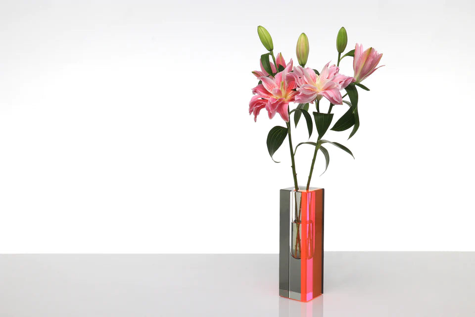 Alexandra Von Furstenberg Eclipse Tall Pink Vase - Limited Edition Home Decor for Modern Living Rooms & Luxury Gift Ideas