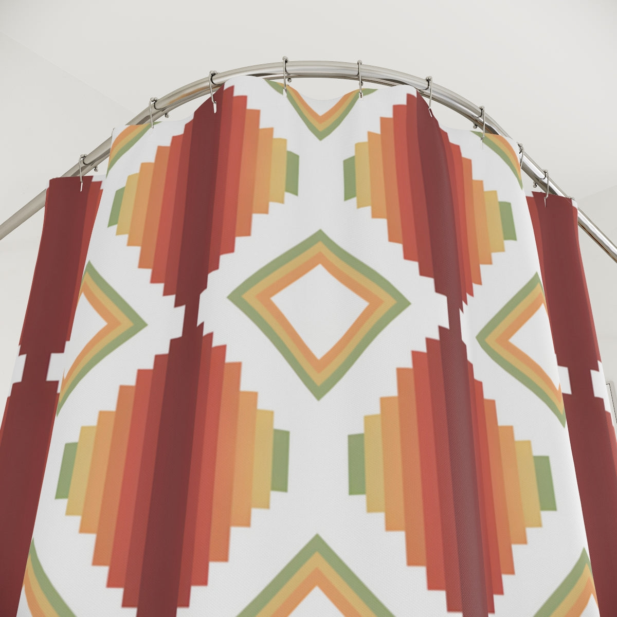 Rio Southwestern Shower Curtain - Waterproof Bathroom Decor with Hooks, Southwestern Style Bath & Shower Curtain for Home, Spa & Hotel Use
