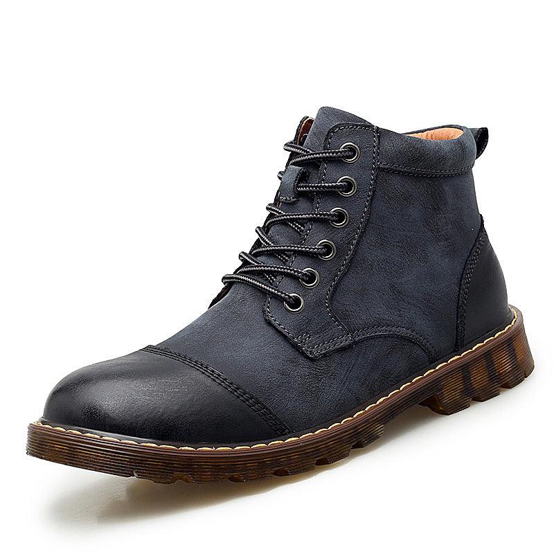 Lovevop British Martin Boots for Women - Waterproof Leather Ankle Boots with Chunky Heel | Perfect for Fall, Winter & Outdoor Adventures