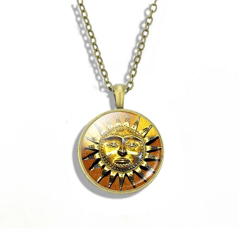 Egyptian Kingdom Necklace - Ancient Egyptian Style Jewelry for Women, Gold Plated Pendant with Hieroglyphics, Perfect for Costume Parties & Historical Events