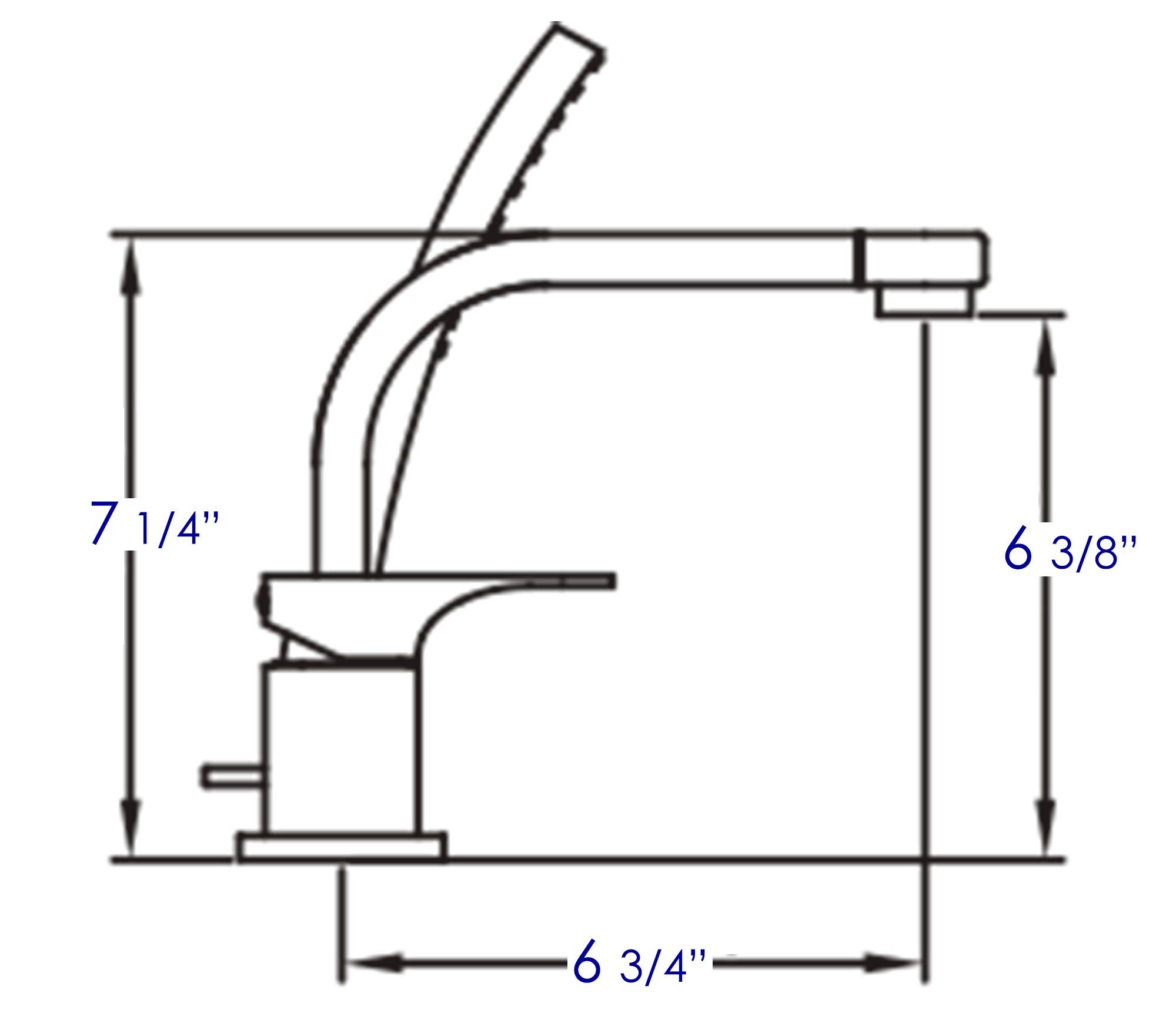 ALFI AB2703-PC Single Lever Bathroom Faucet with Pull-Out Shower Head - Polished Chrome Finish for Modern Bathroom & Vanity Sink Installation