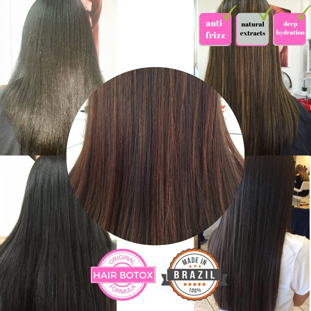Brazilian Hair BTX Treatment Kit for All Hair Types - Sulfate Free & Sodium Free Shampoo & Conditioner Set - Perfect for Salon Quality Hair Care at Home