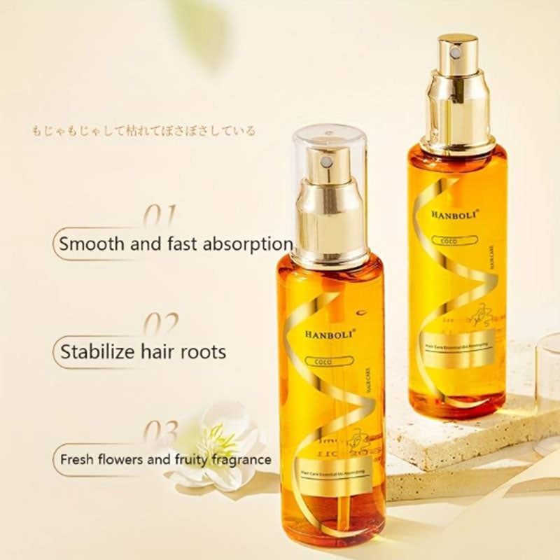 Best Perfume Soft Hair Care Essential Oil - Improve Dry & Frizz Hair, No-Wash Anti-Static Spray for Smooth & Shiny Hair - Perfect for Daily Use, Travel & Salon Styling