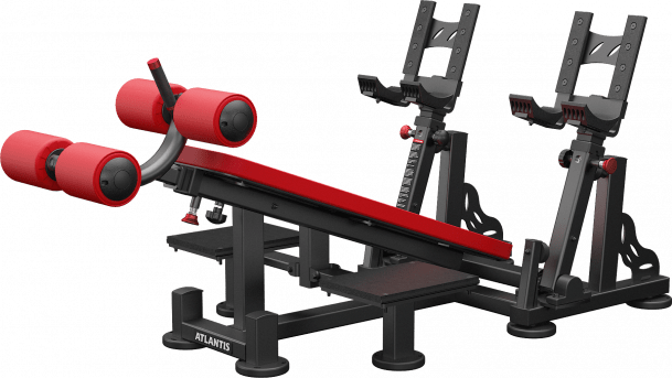 ATLANTIS Adjustable Decline Dumbbell Bench with Pivots - Home Gym Equipment for Strength Training & Weight Lifting Workouts