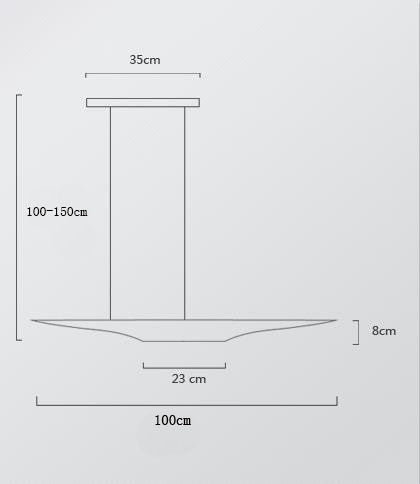 Modern Coltrane Pendant Light - Sleek Ceiling Hanging Fixture for Kitchen Island, Dining Room & Bedroom Lighting - Energy Efficient LED Chandelier for Home Decor