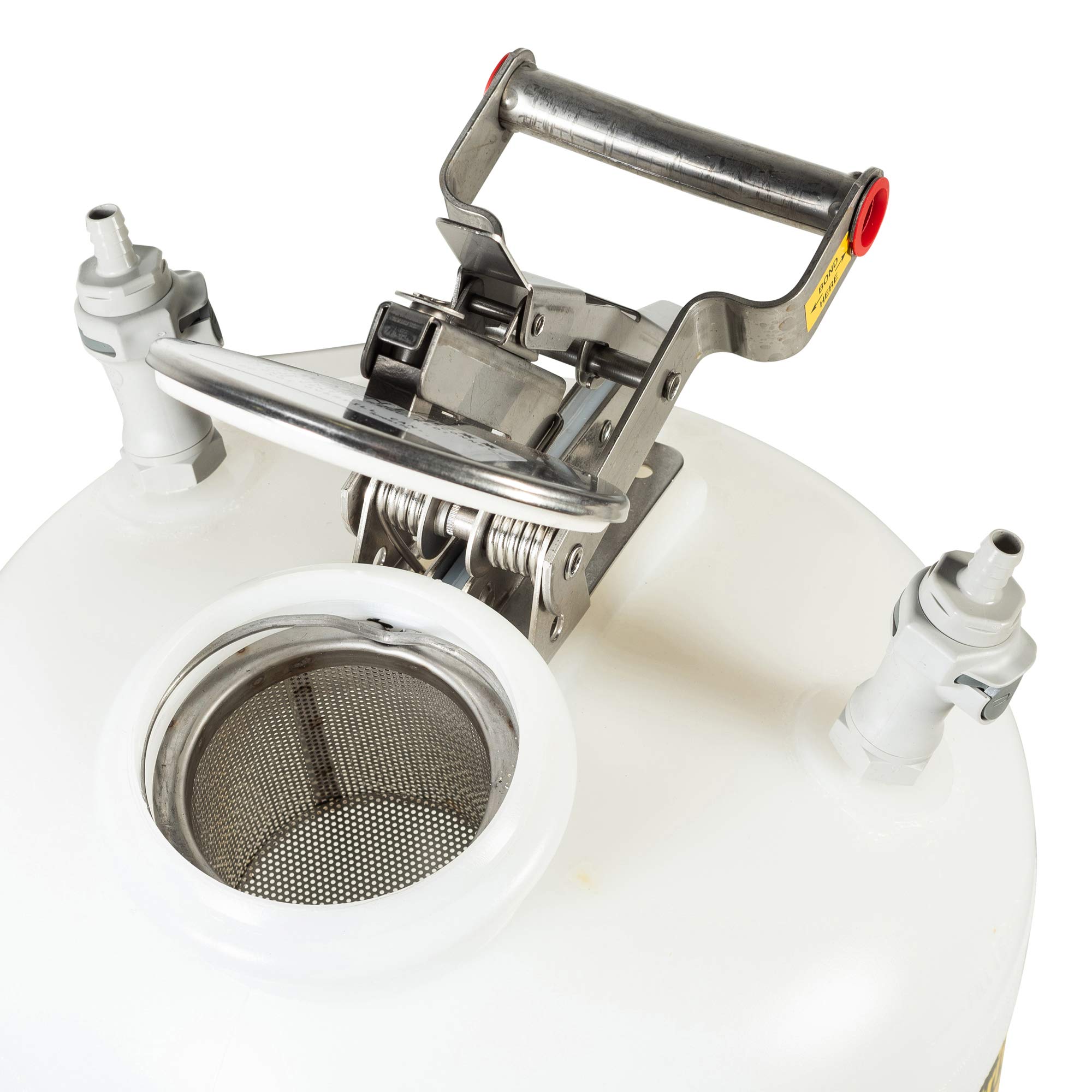 Justrite TF12755 5 Gallon Centura Disposal Polyethylene Safety Can with Quick-Disconnect Stainless Steel Fitting - Ideal for Workshop, Garage & Industrial Chemical Storage