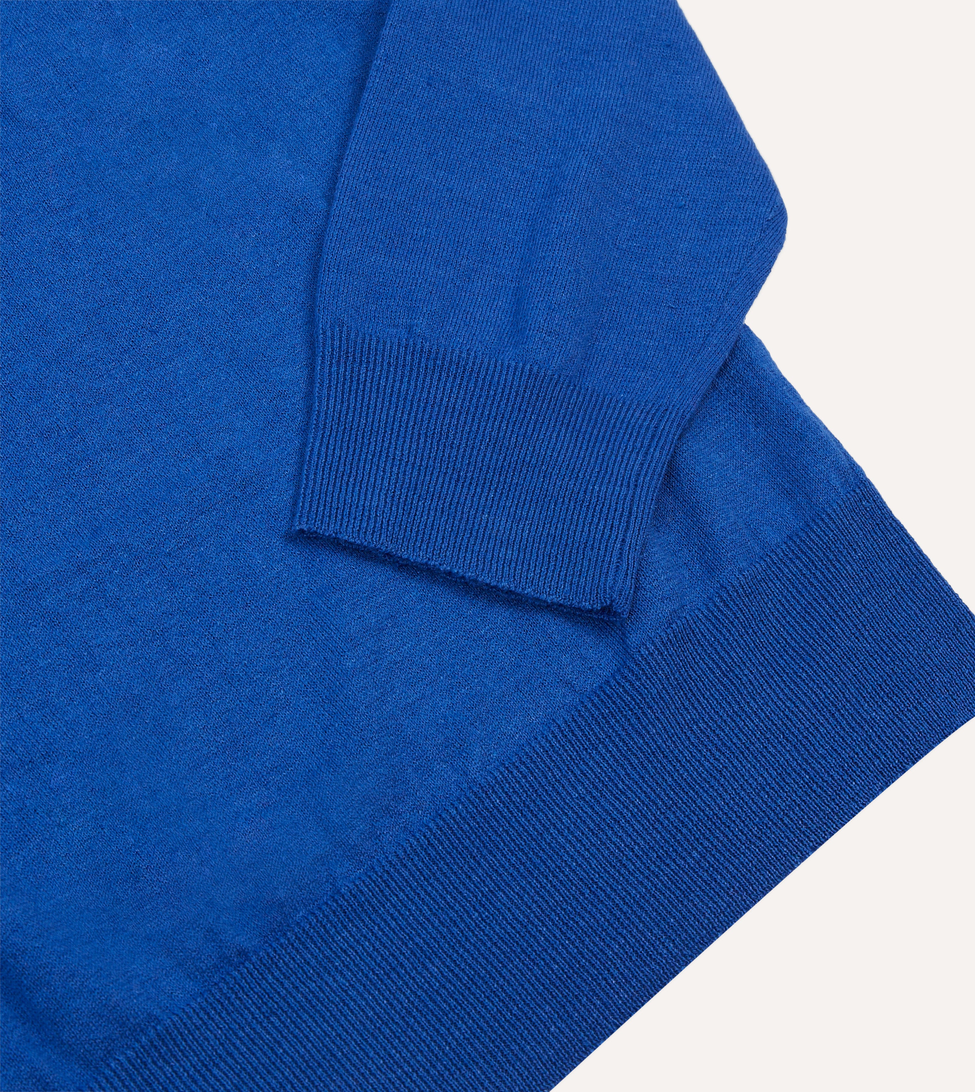 Premium Blue Linen Cotton Knitted Long Sleeve Polo Shirt for Men - Comfortable Casual & Business Wear - Perfect for Office, Golf, and Outdoor Activities