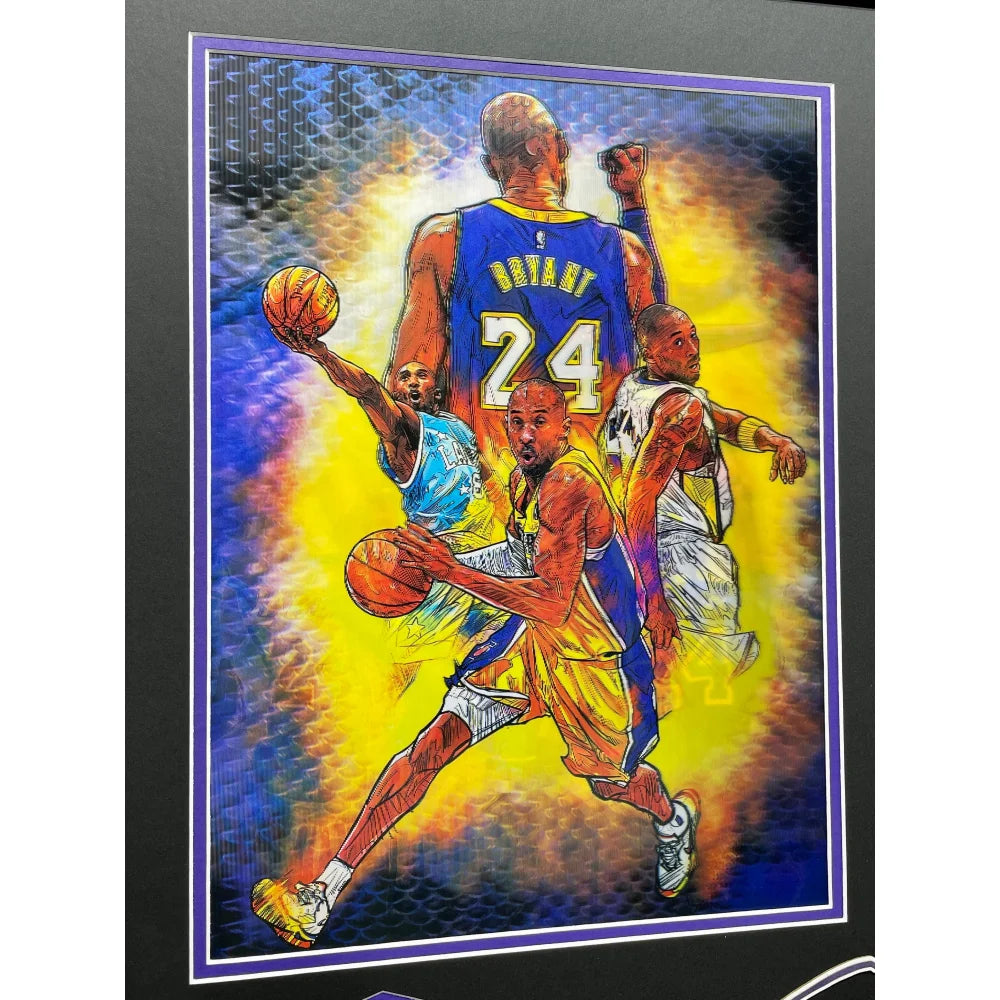 Kobe Bryant Framed 3D Photo Collage - Los Angeles Lakers Memorabilia - Perfect for Home, Office & Sports Fan Gift