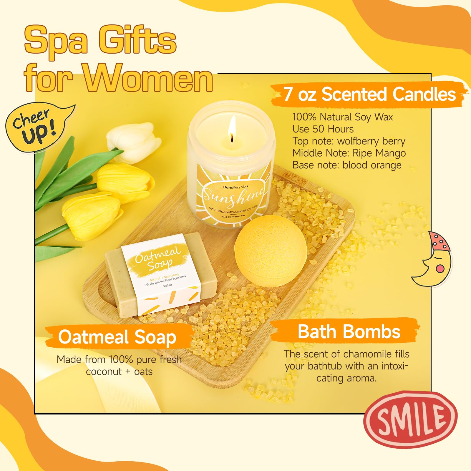 10pcs Unique Gift Baskets for Women - Birthday, Get Well Soon, Friendship Gifts for Best Friend, Sister, or Loved Ones - Cheer Up Box to Brighten Her Day - Perfect for Birthdays, Anniversaries, or Just Because